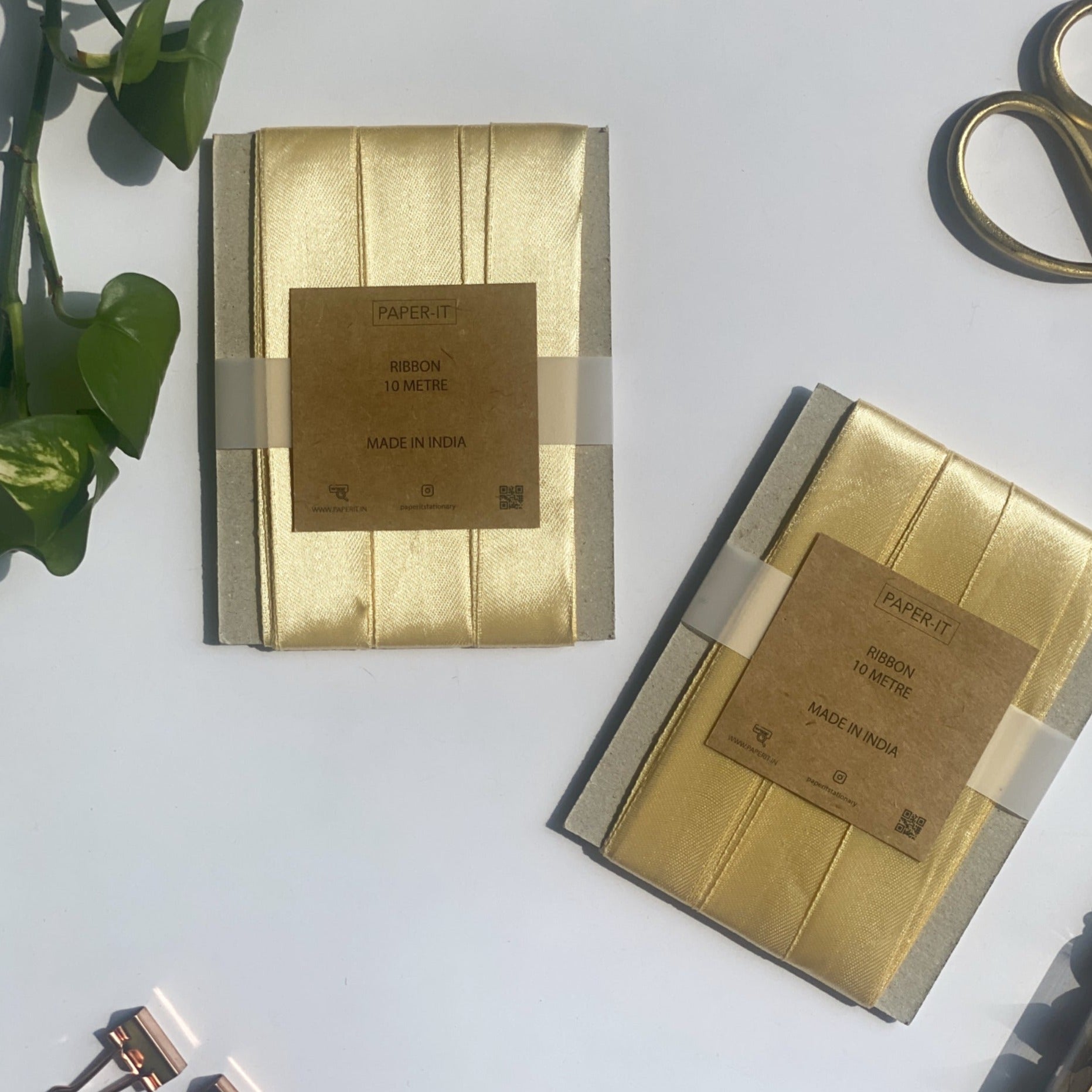 Golden Satin Ribbon (10 metre)