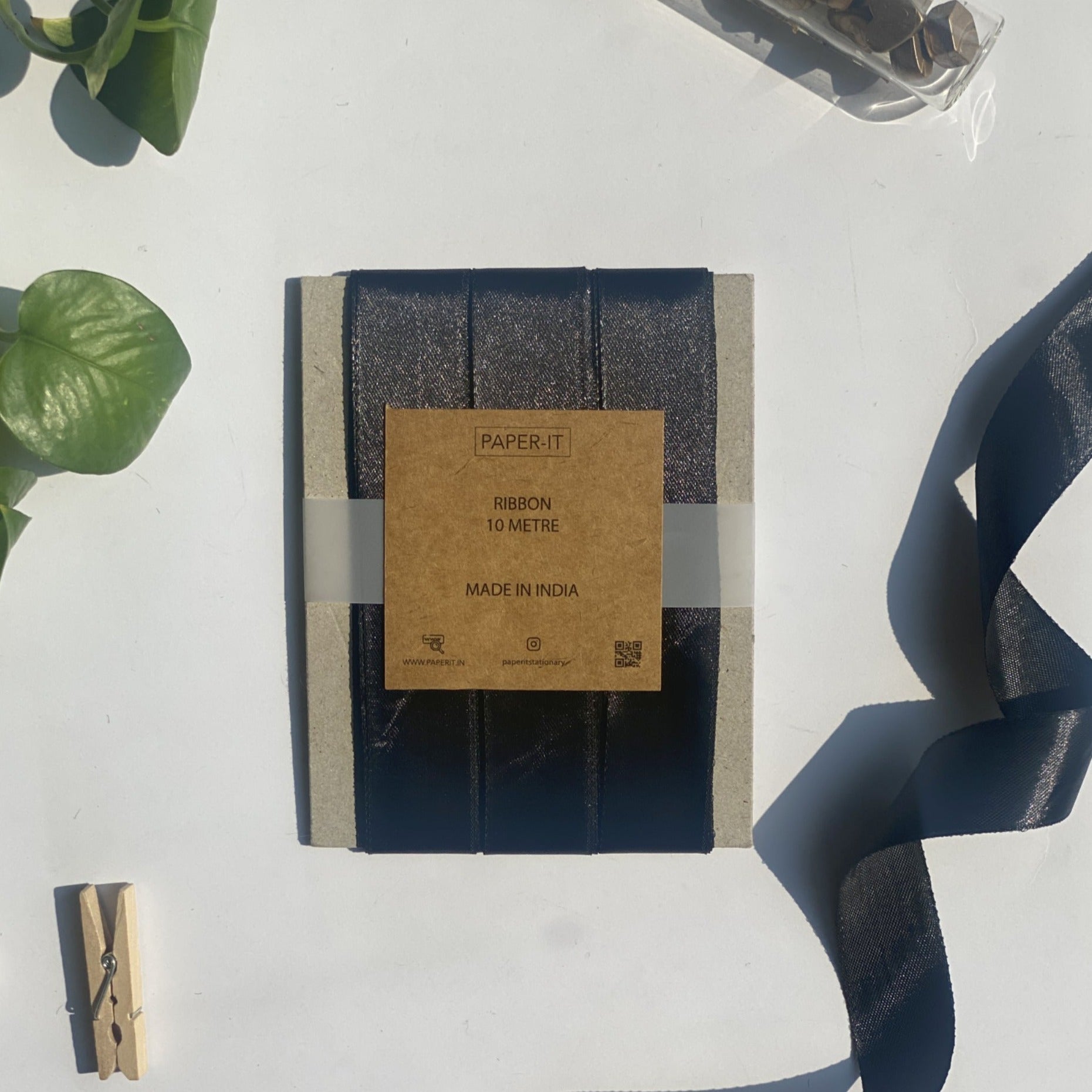 Black Satin Ribbon (10 metre)