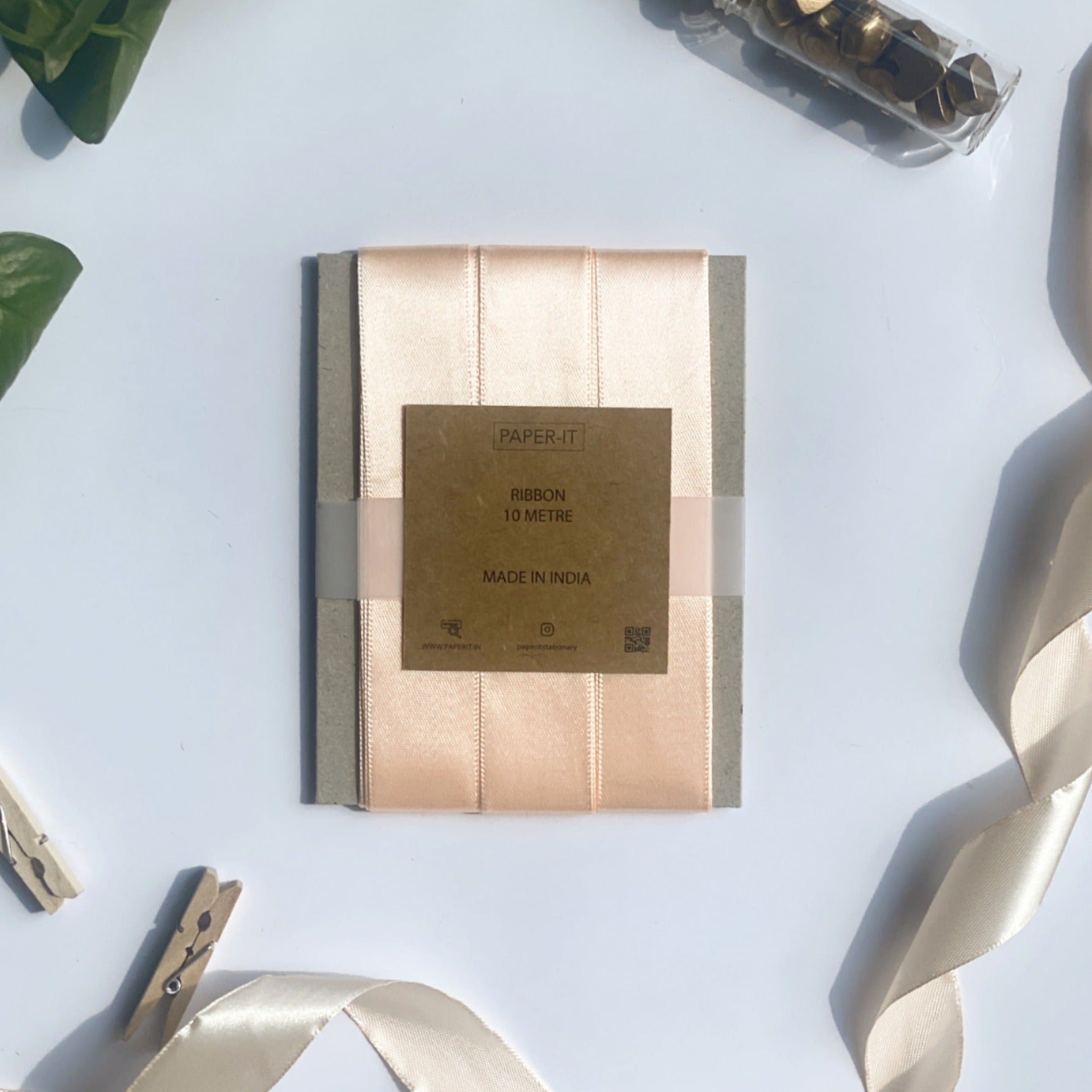 Peach Satin Ribbon (10 metre)