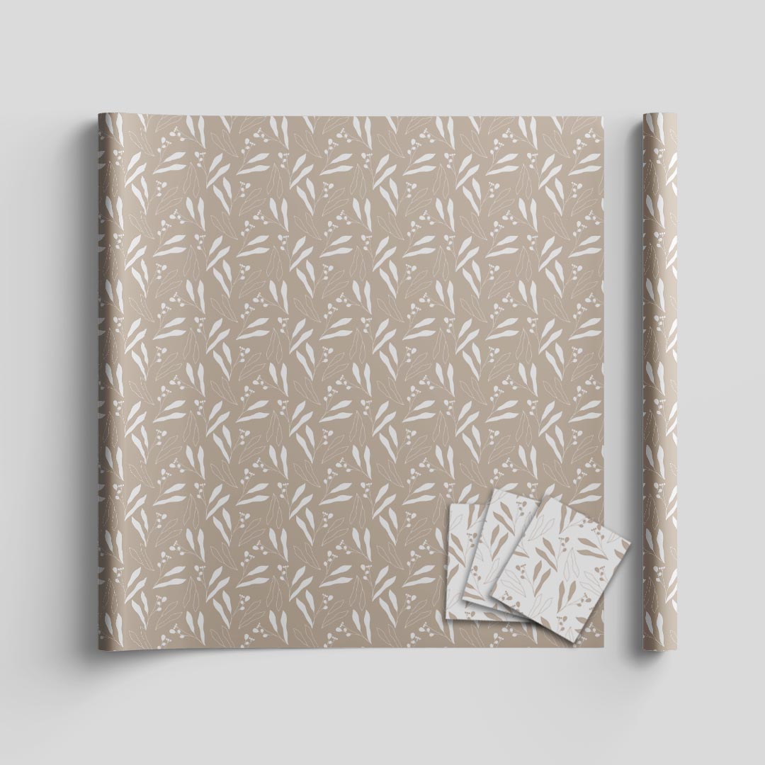 Flora wrapping sheets+note cards<br/>(set of 5) - PAPER-IT