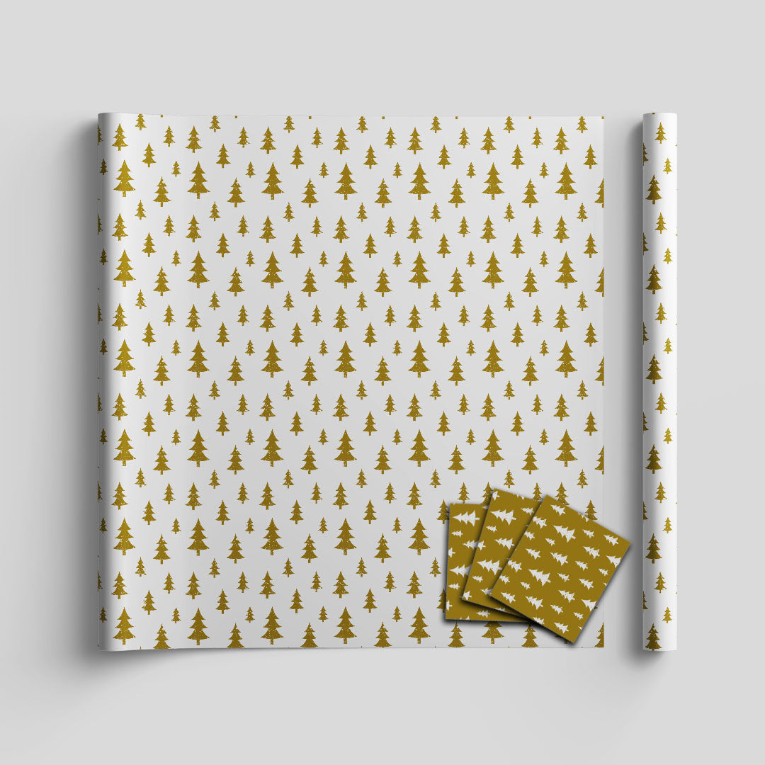 Christmas tree wrapping sheets+note cards<br/>(set of 5) - PAPER-IT
