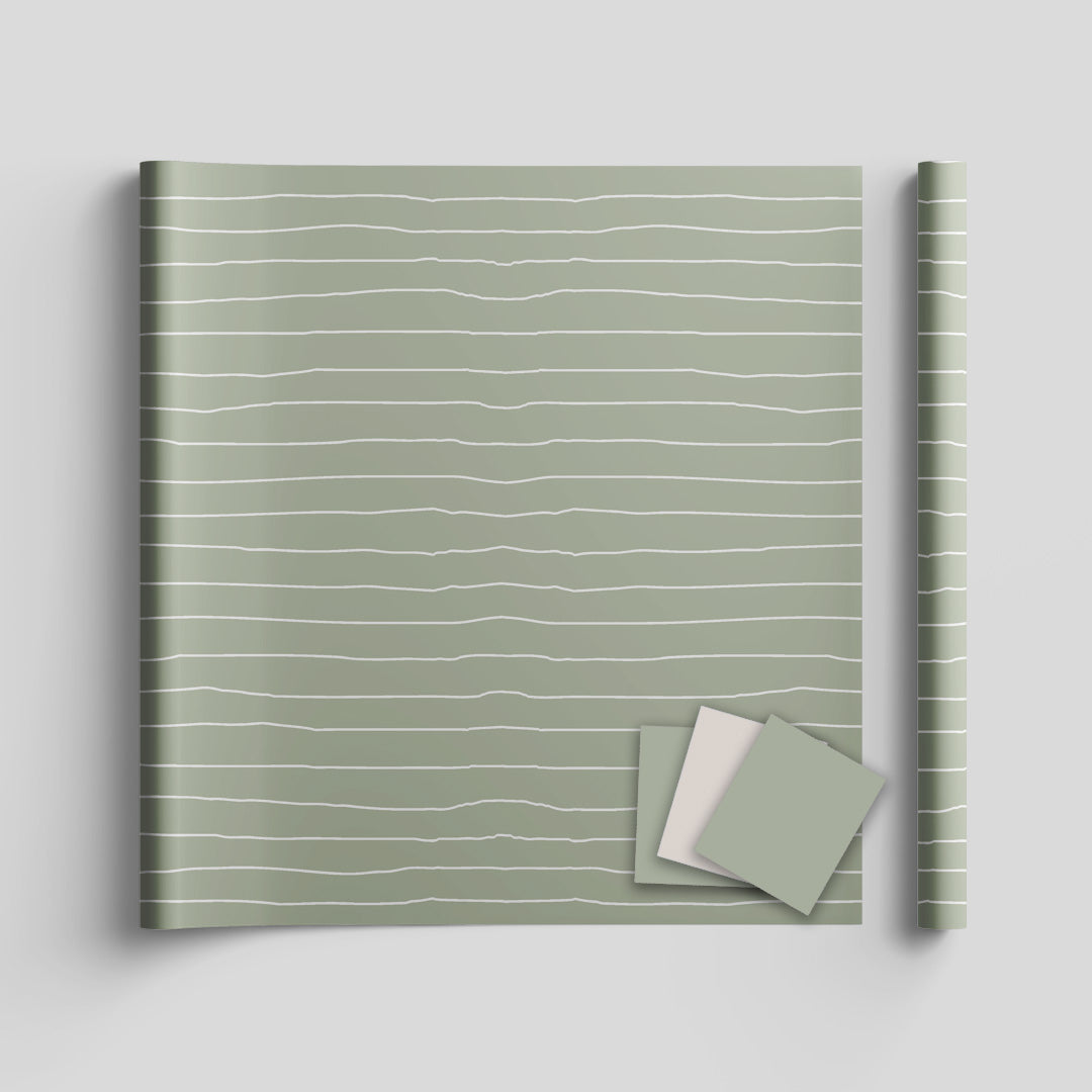 Green wrapping sheets+note cards<br/>(set of 5) - PAPER-IT