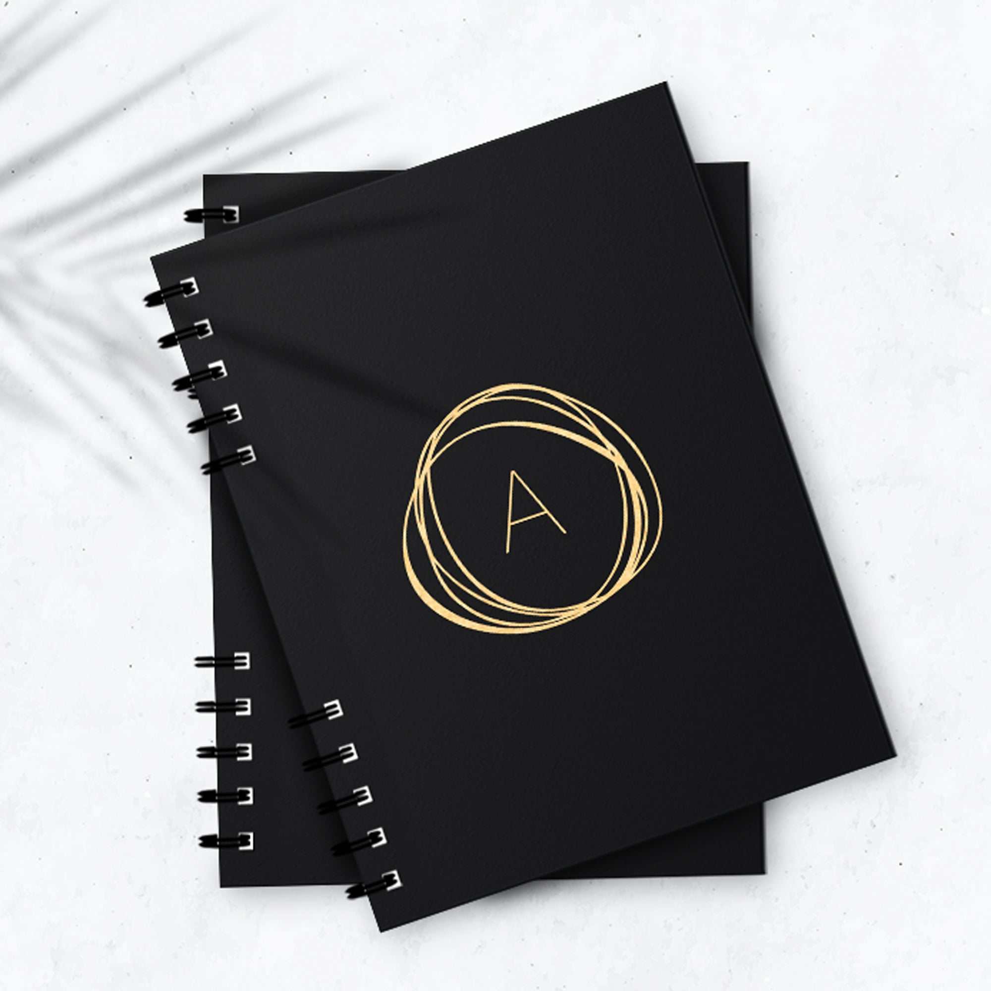 Initial Black Notebook <br/> (Gold foiling) - PAPER-IT