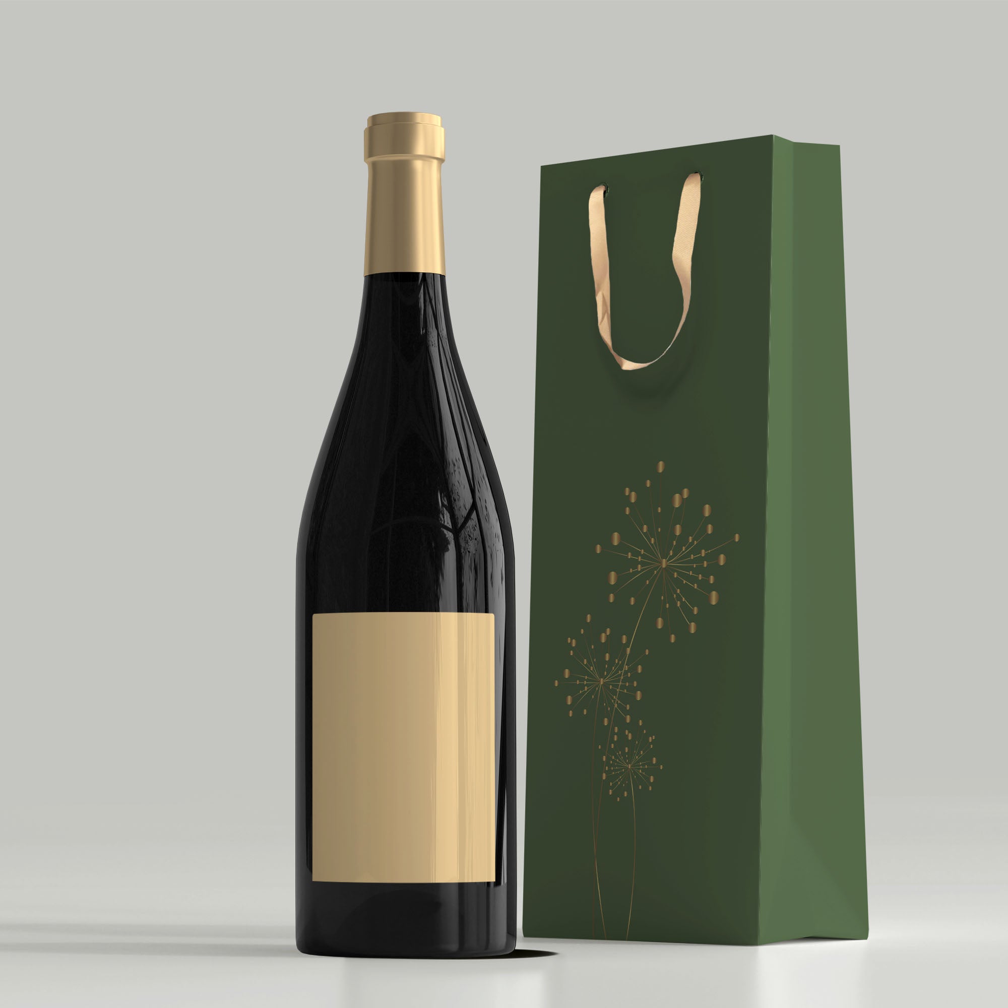 Pine foiling wine bag <br/> (set of 4) - PAPER-IT