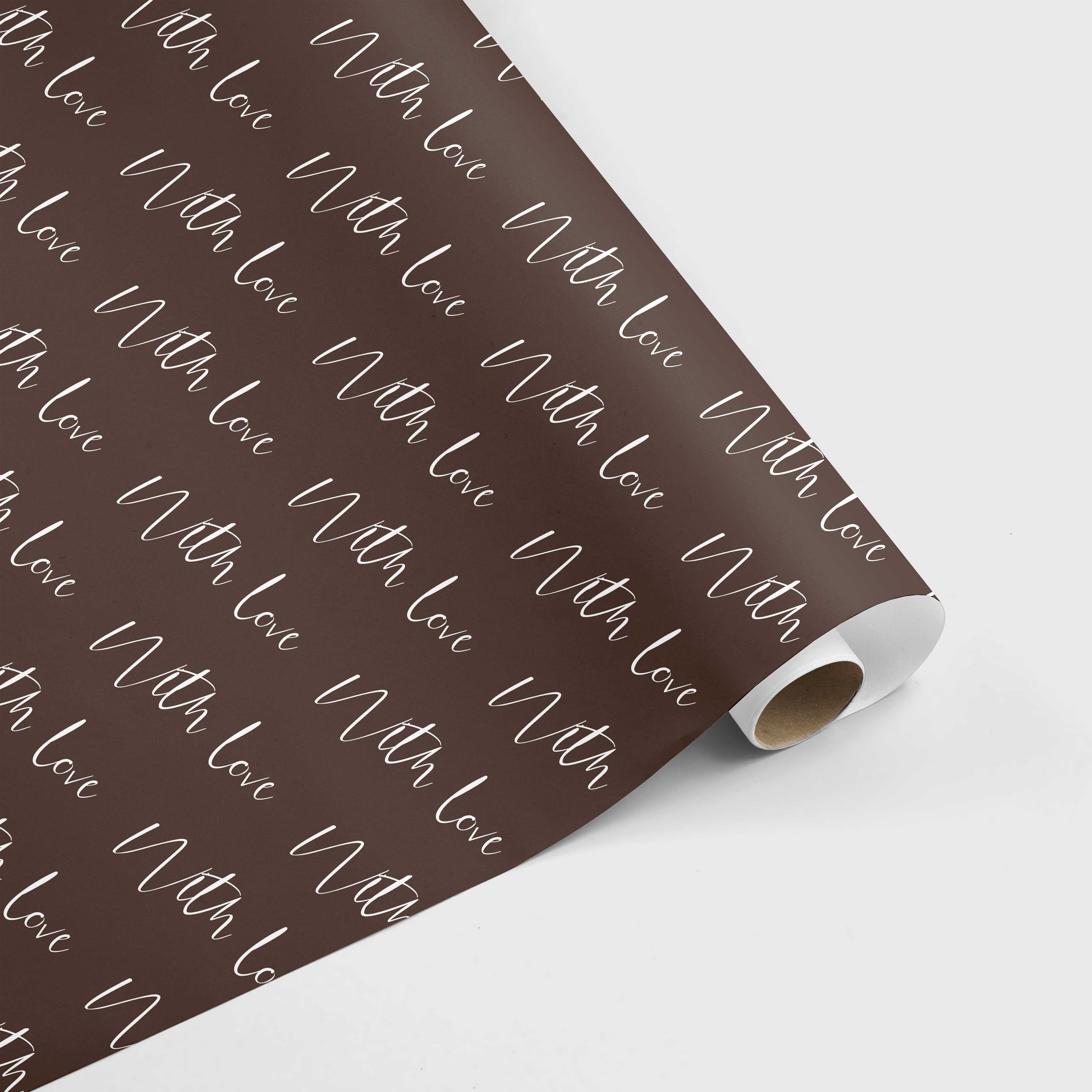 Brown with love wrapping sheets+note cards (set of 5)