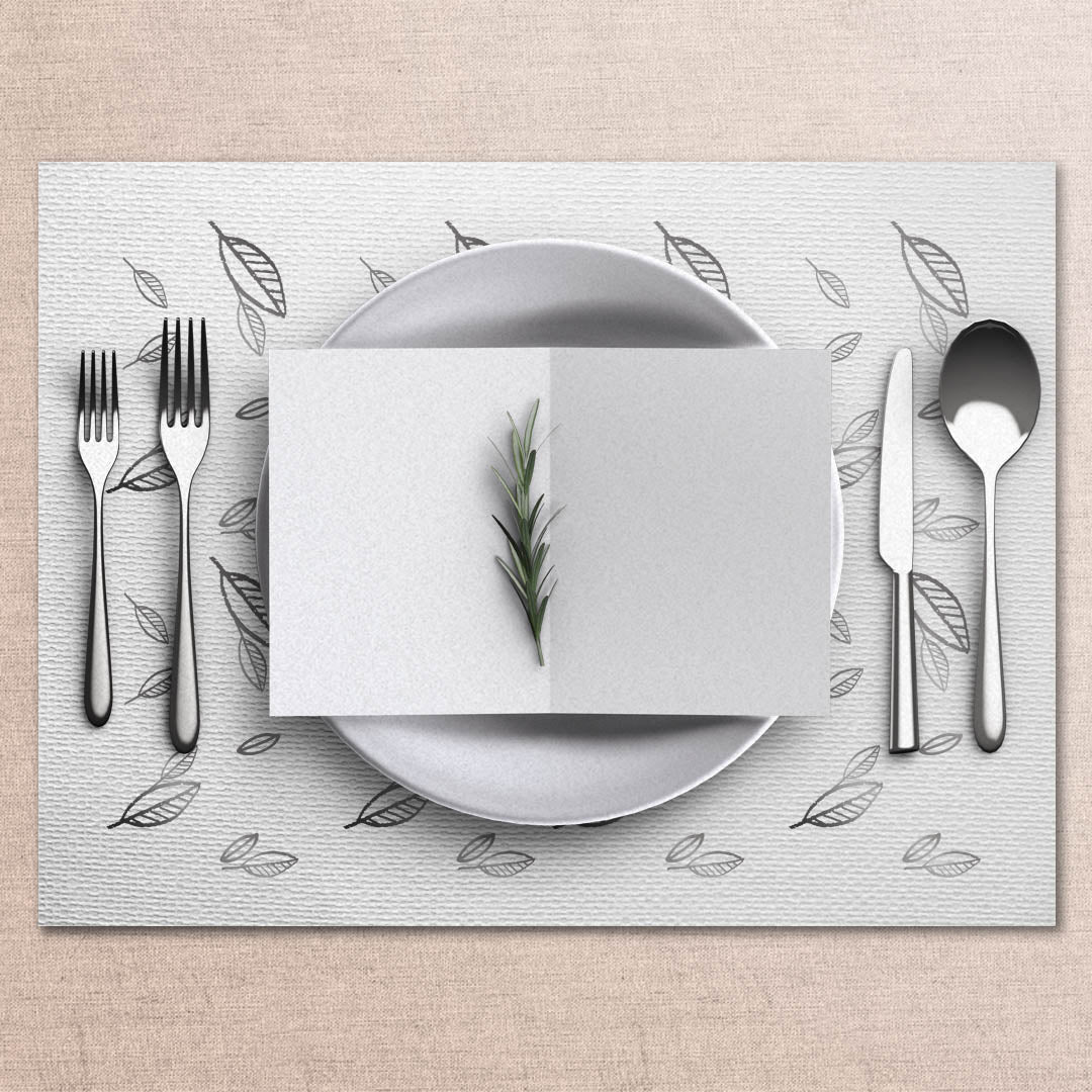 Petals Tablemats (Silver Foiling) <br/> Set Of 50 - PAPER-IT