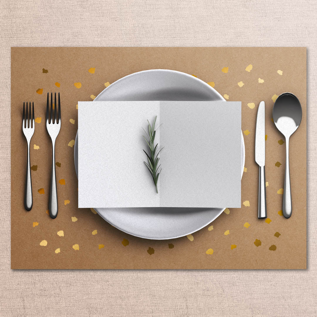 Blaze Kraft Tablemats (Gold Foiling) <br/> Set Of 50 - PAPER-IT