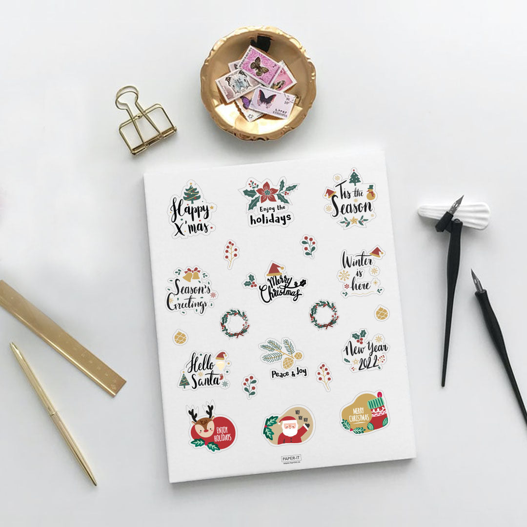 Hello santa stickers <br/> (Set Of 3) - PAPER-IT