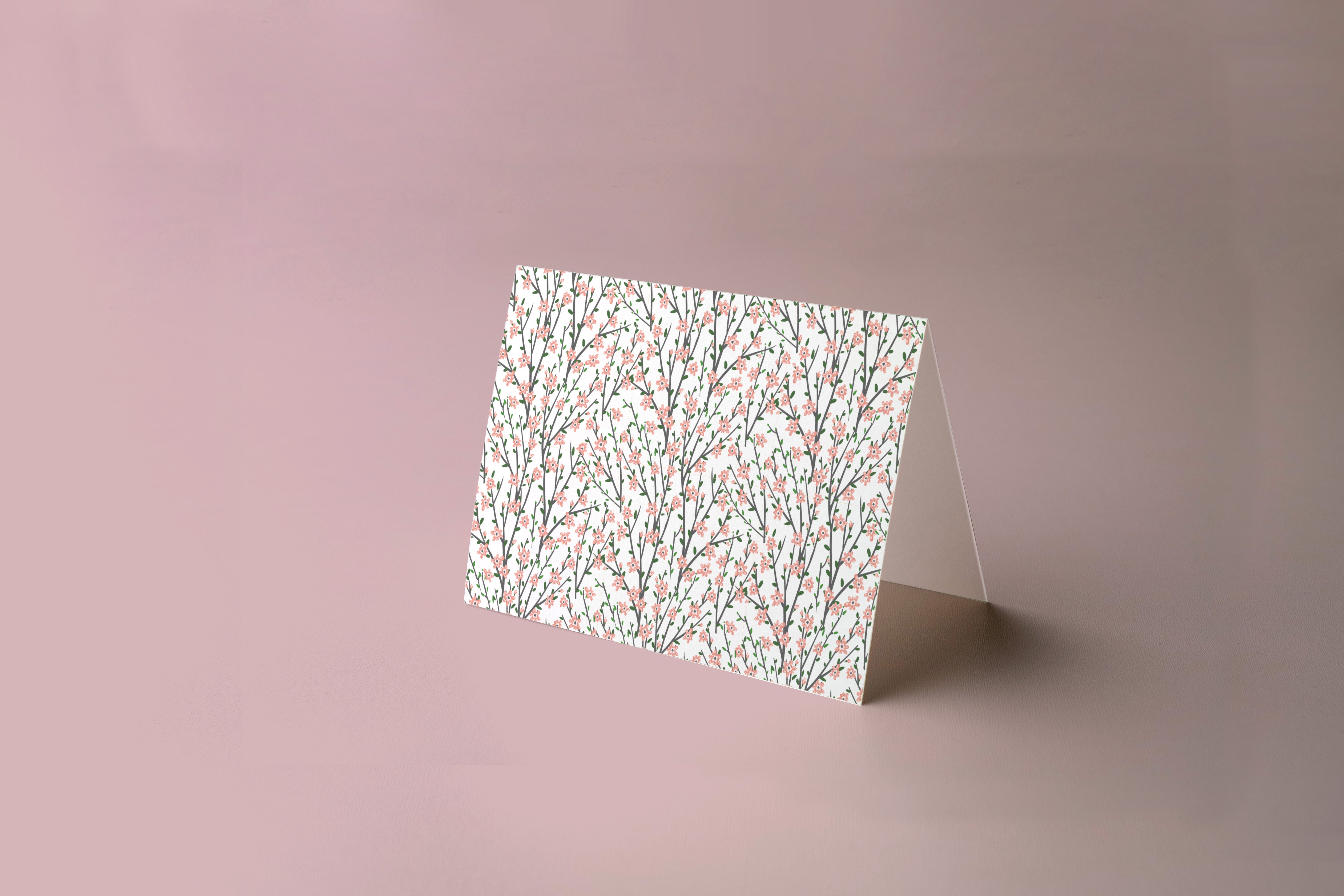 Cherry blossom wrapping sheets+note cards<br/>(set of 5) - PAPER-IT