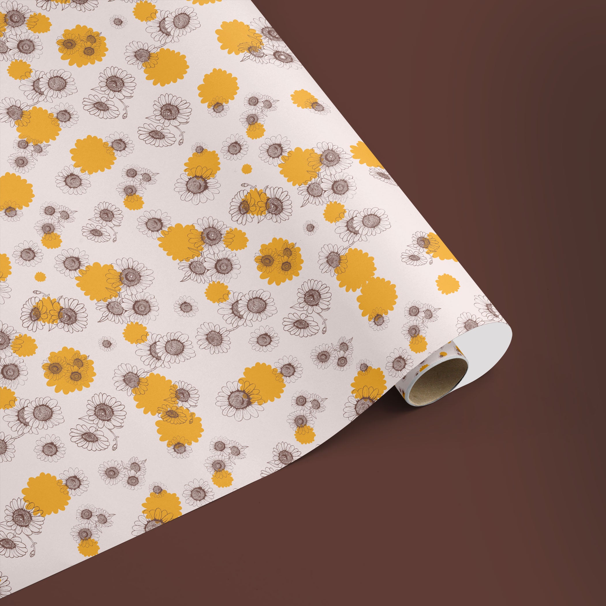 Sunflower wrapping sheets+note cards <br/> (set of 5) - PAPER-IT