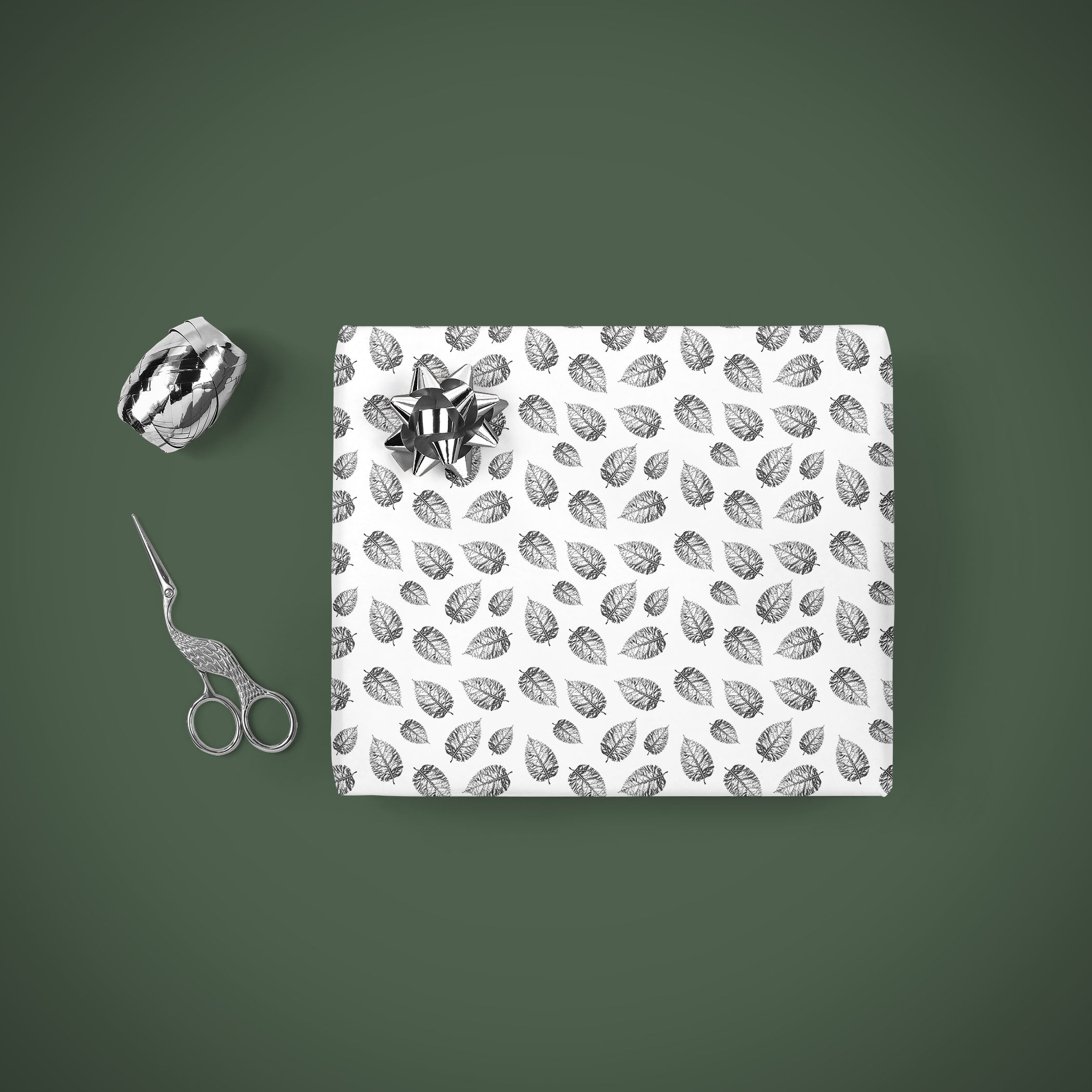 Forest leaves wrapping sheets+note cards <br/> (set of 5) - PAPER-IT