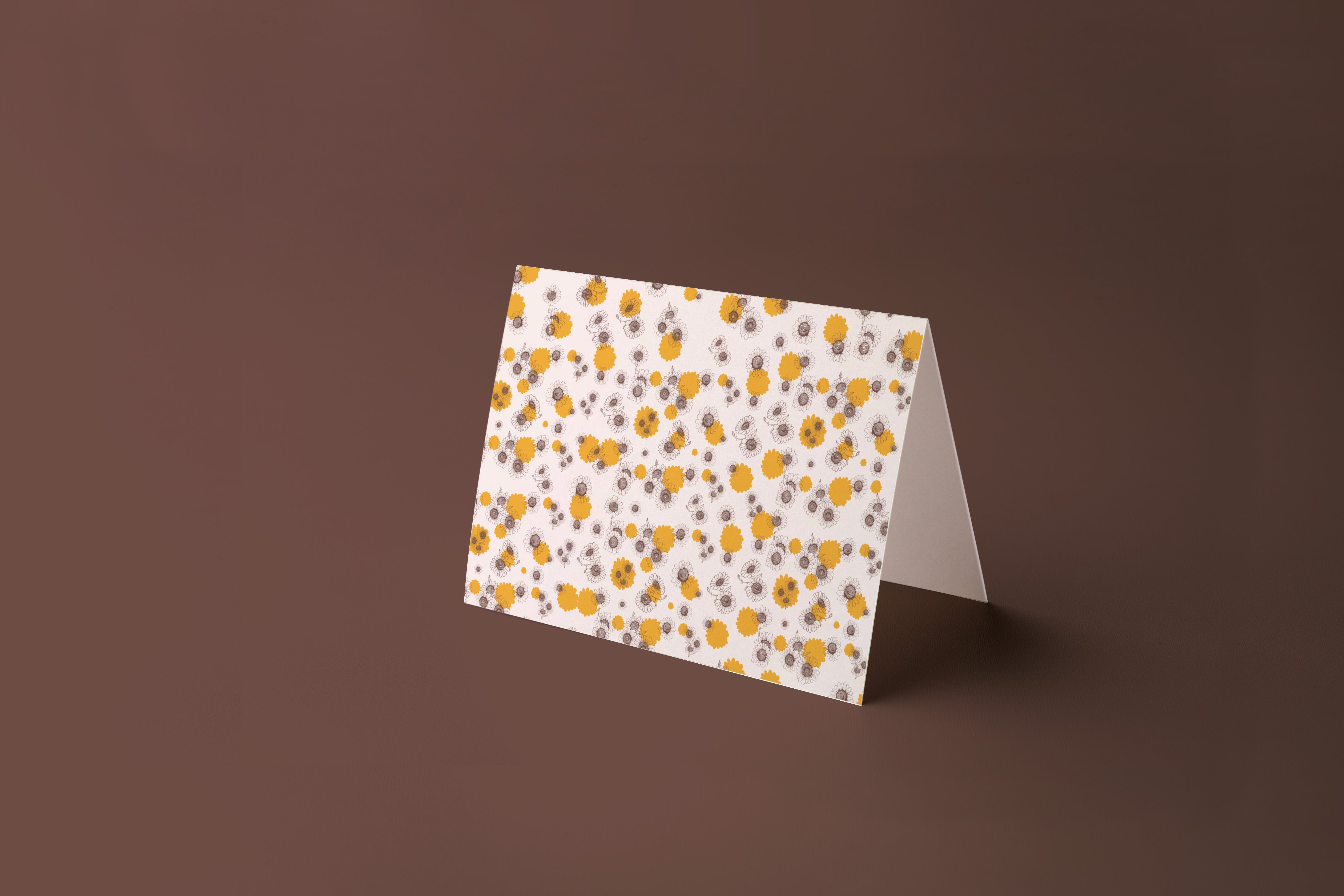Sunflower wrapping sheets+note cards <br/> (set of 5) - PAPER-IT
