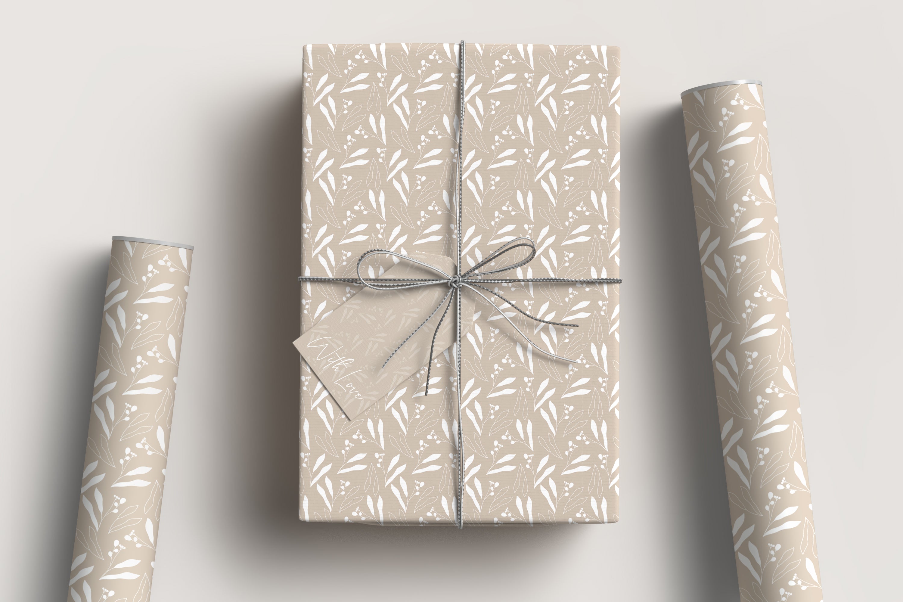 Flora wrapping sheets+note cards (set of 5)
