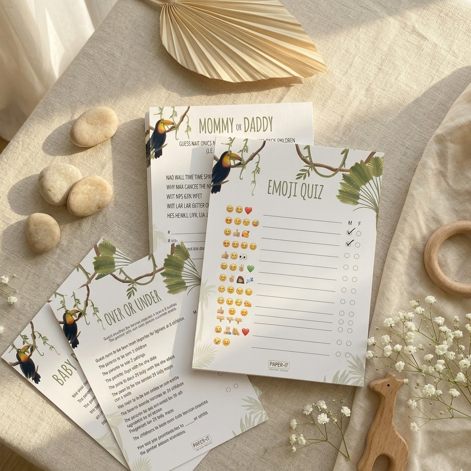Baby shower games (set of 20)
