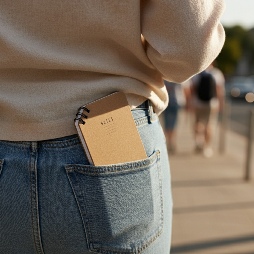 Kraft Pocket Diary (Set Of 4)