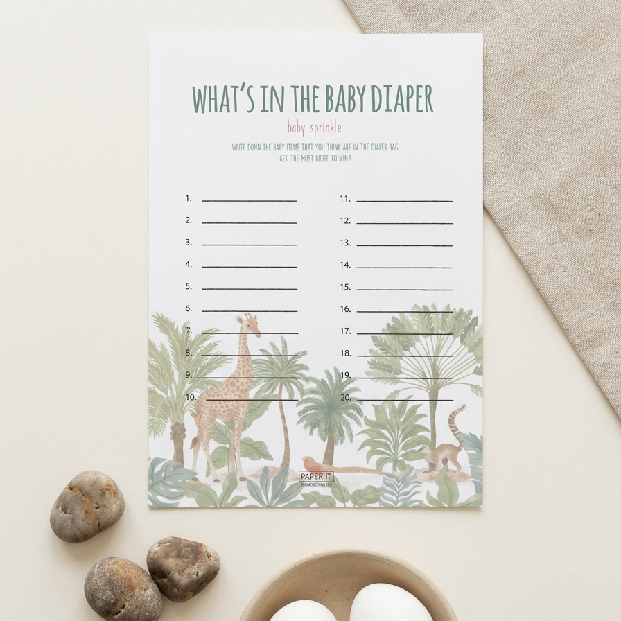 Baby shower games (set of 20)