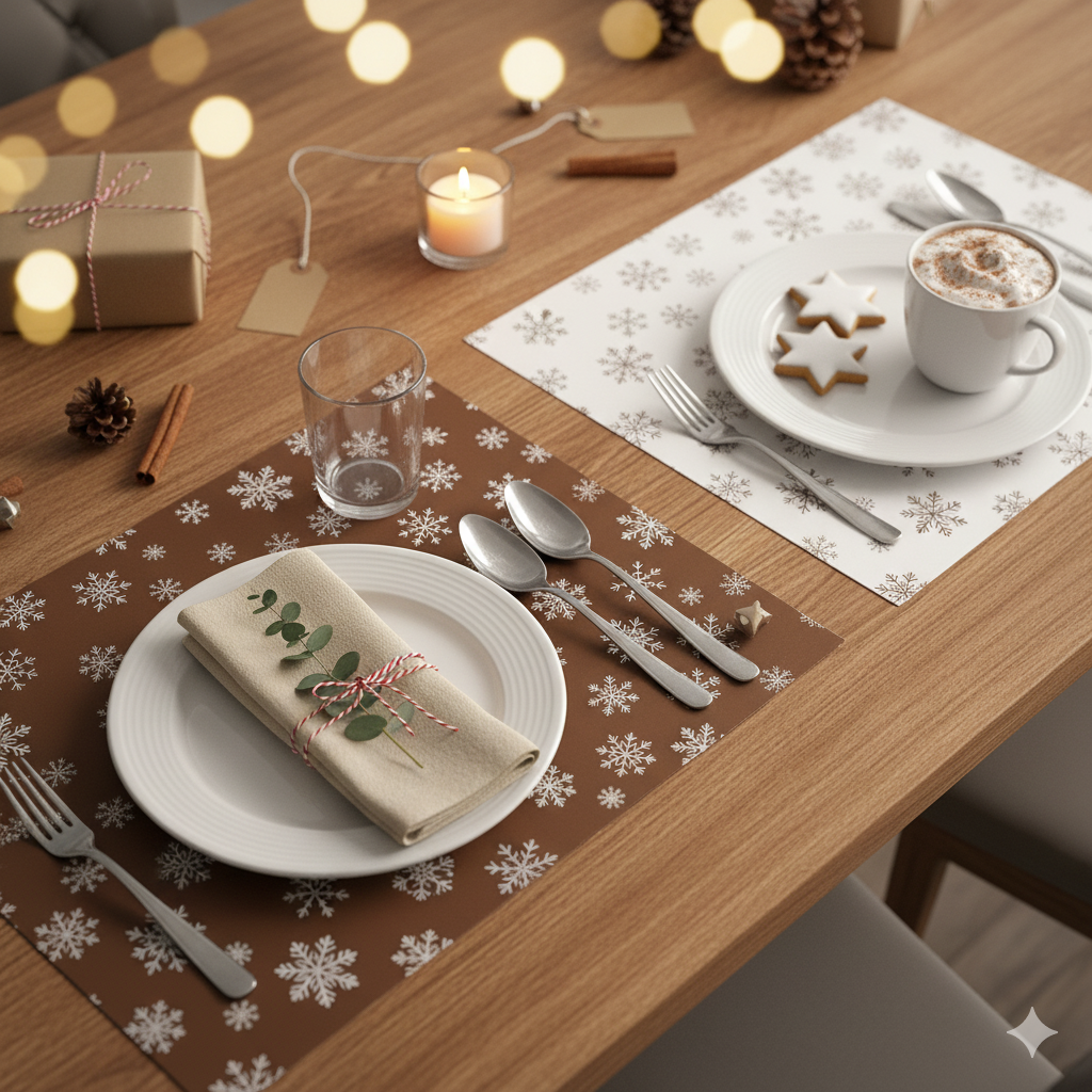 Snowflake Paper Tablemats <br/> Set of 50