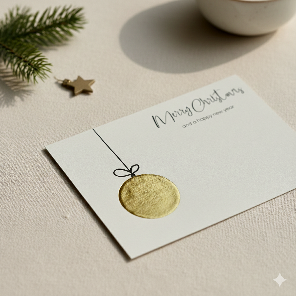 Merry Christmas Post Cards (Foiled) (Set Of 6)