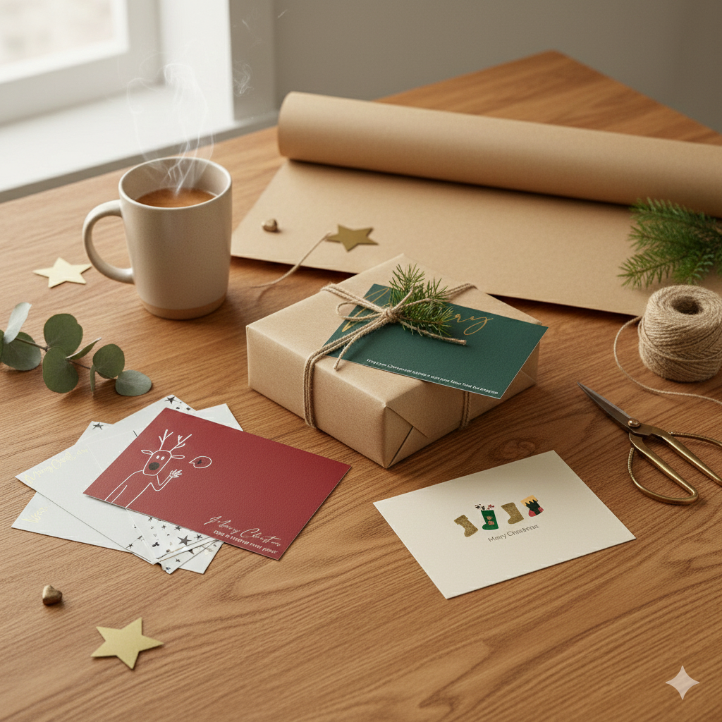 Merry Christmas Post Cards (Foiled) (Set Of 6)