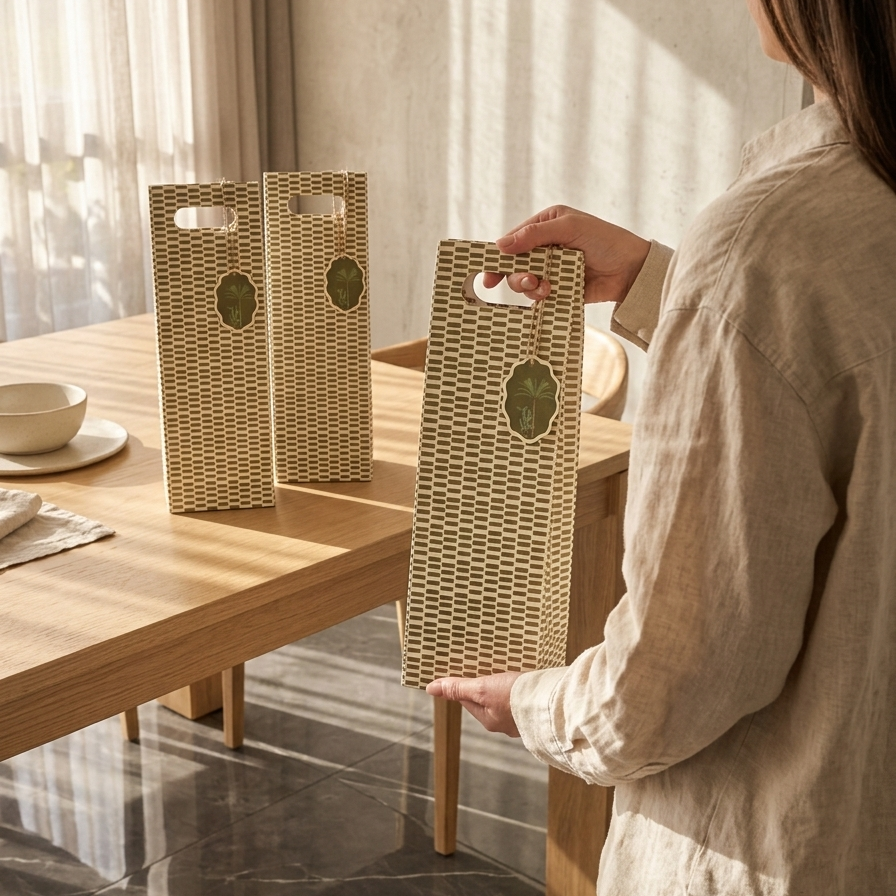 Oak Wine Bag (4 × 16.5 × 4 inches)
