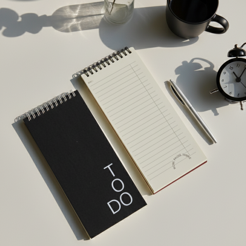 Black notepad