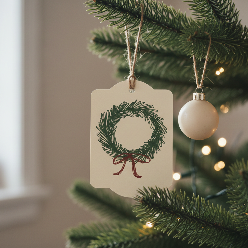 Holiday home tags (set of 12)