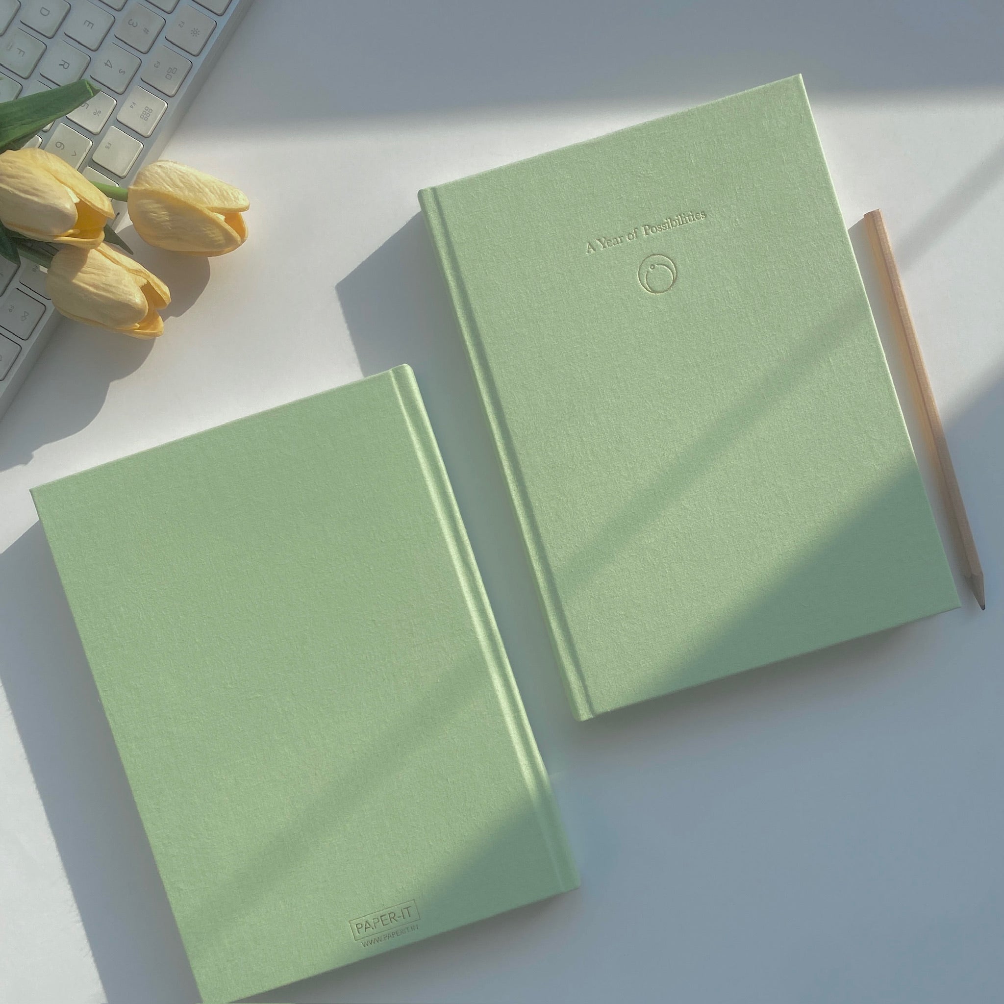 A5 Eucalyptus fabric notebook