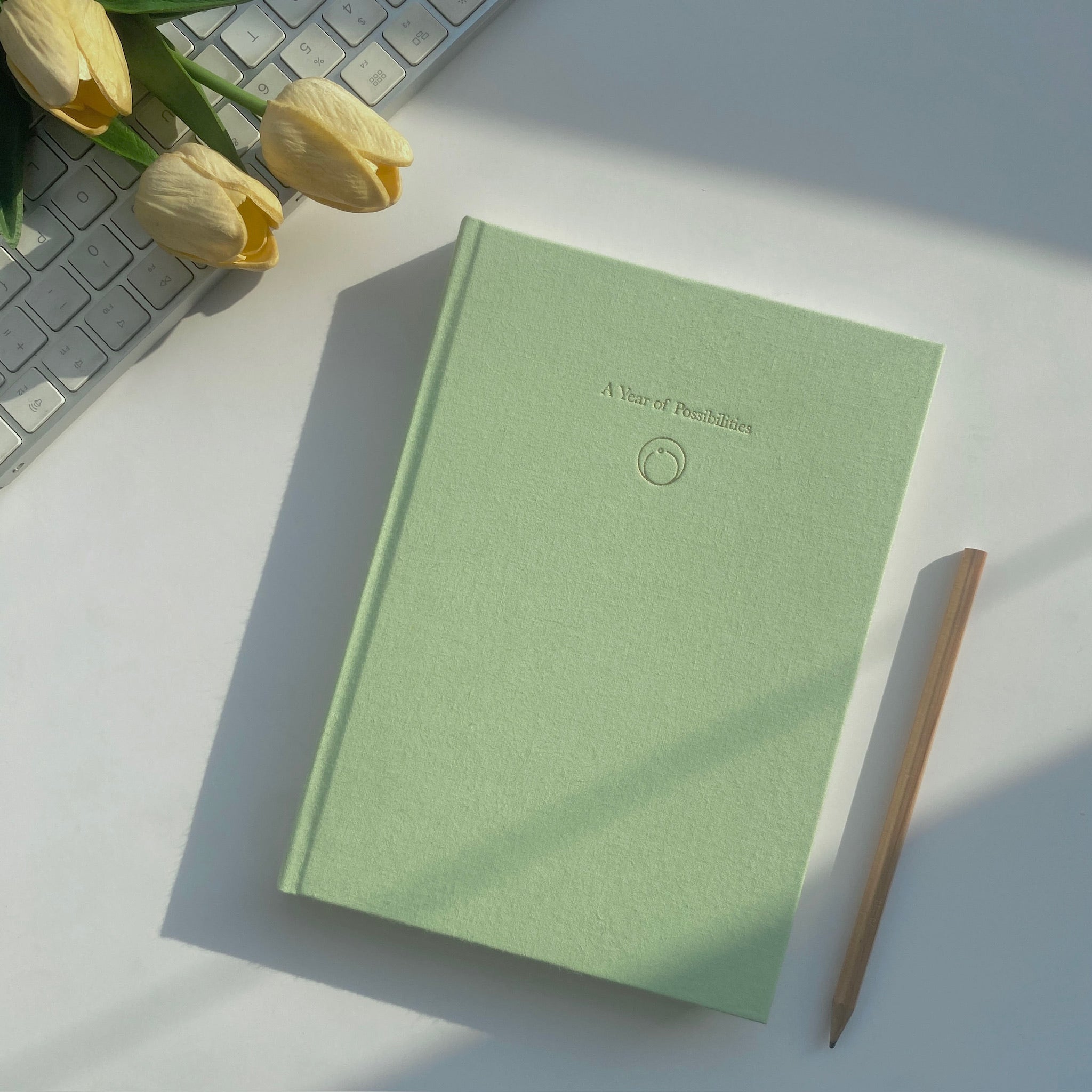 A5 Eucalyptus fabric notebook