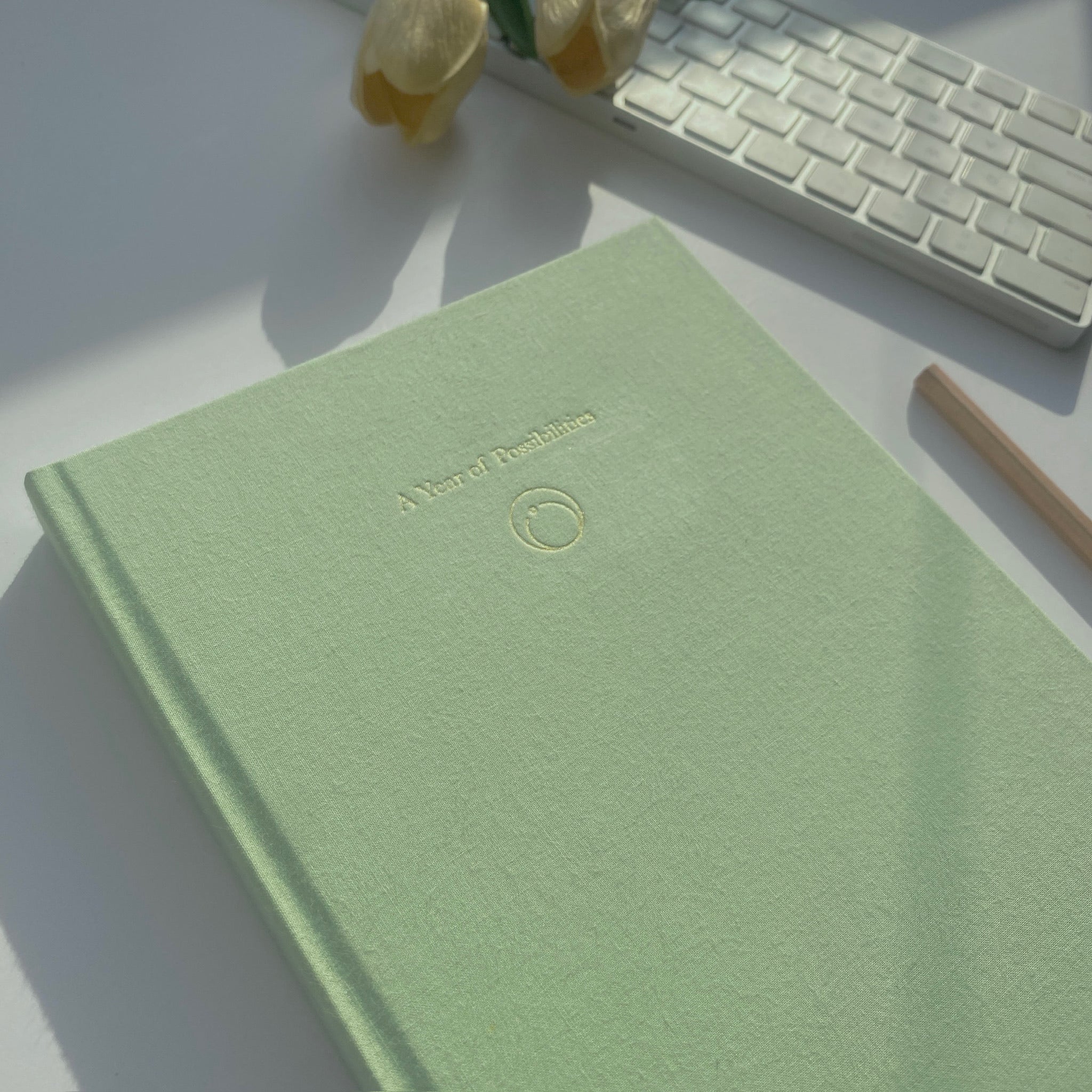 A5 Eucalyptus fabric notebook