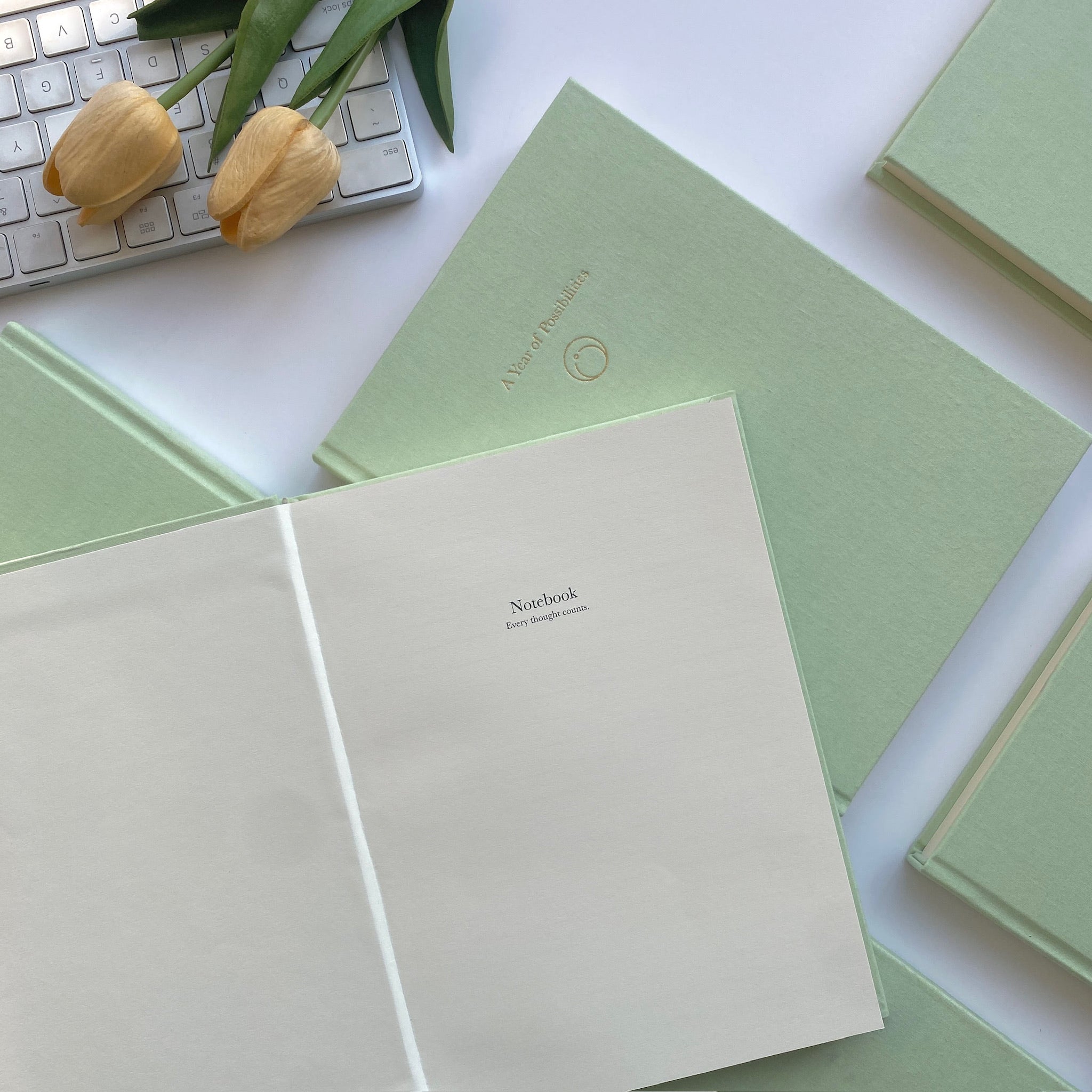 A5 Eucalyptus fabric notebook