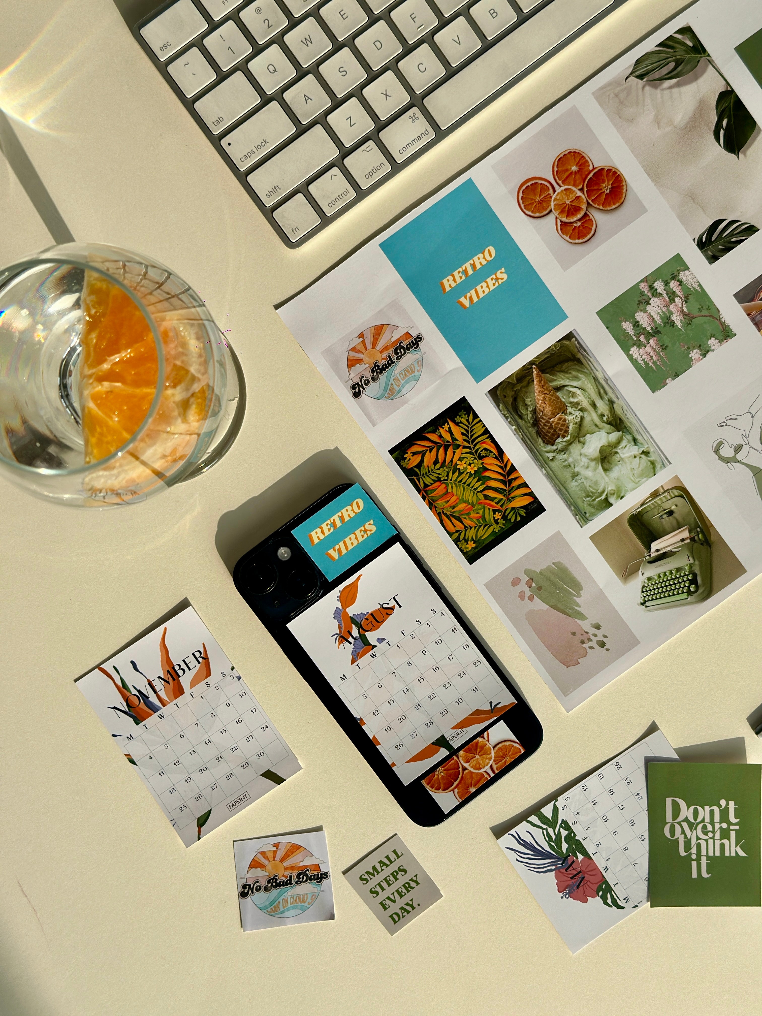 2024 flora mini polaroid calendar - DIY