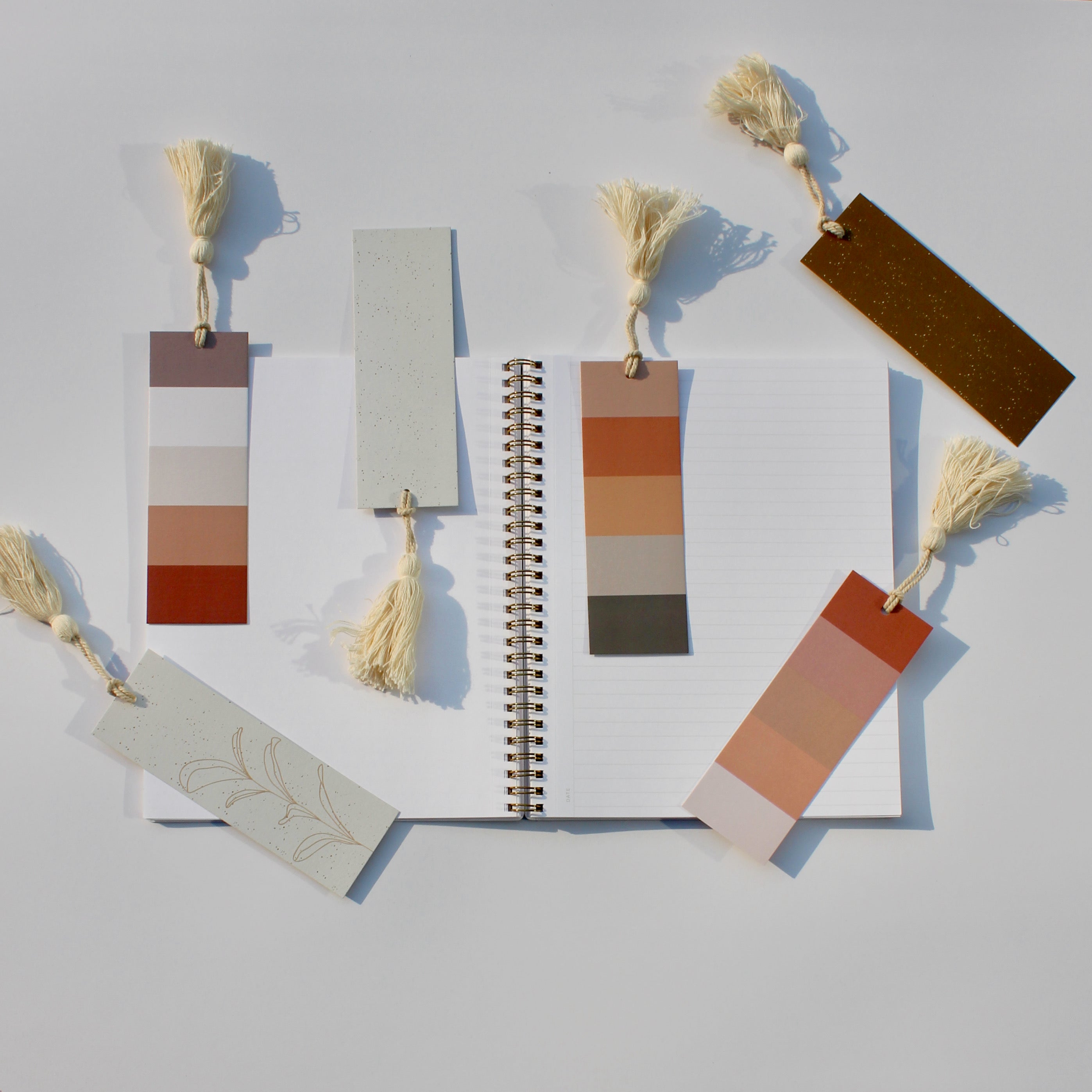 Palette + Cream tan bookmarks (set of 6)