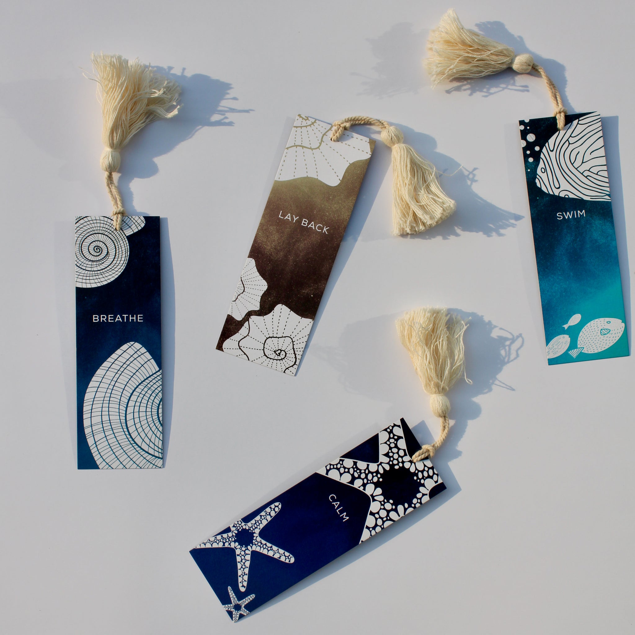 Marine bookmarks (set of 4)