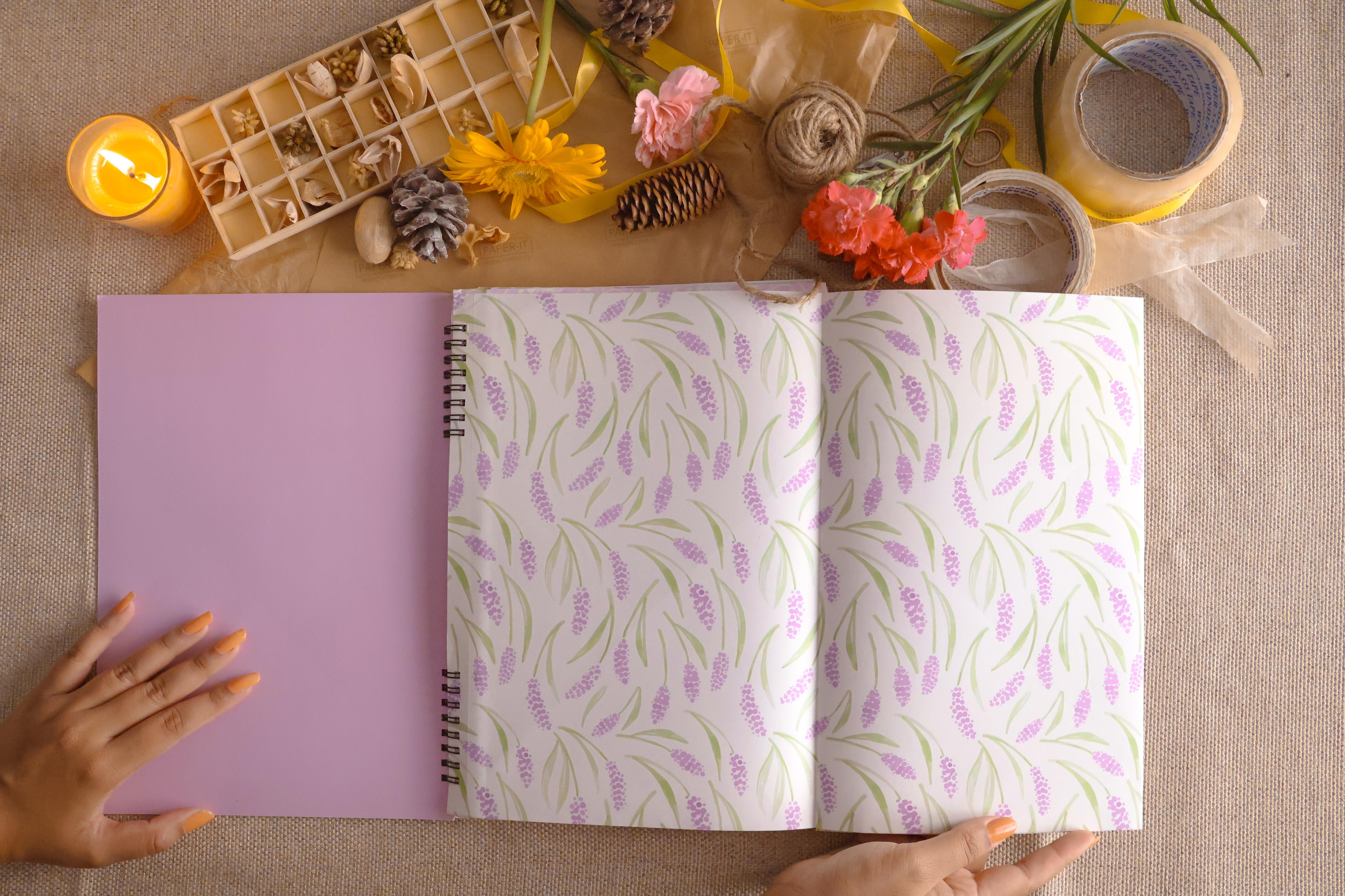 Lilac Wrapping sheet book (10 sheets)