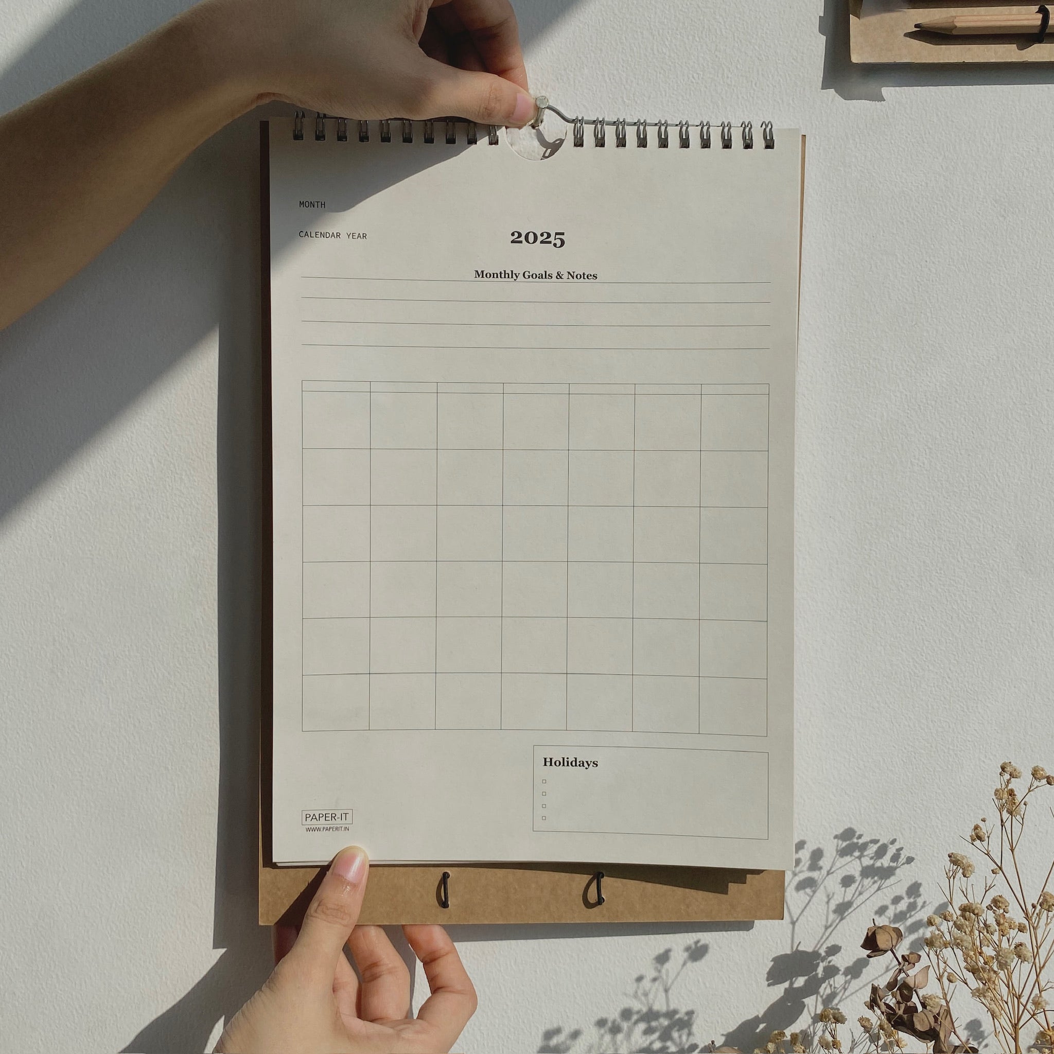 Tones wall calendar