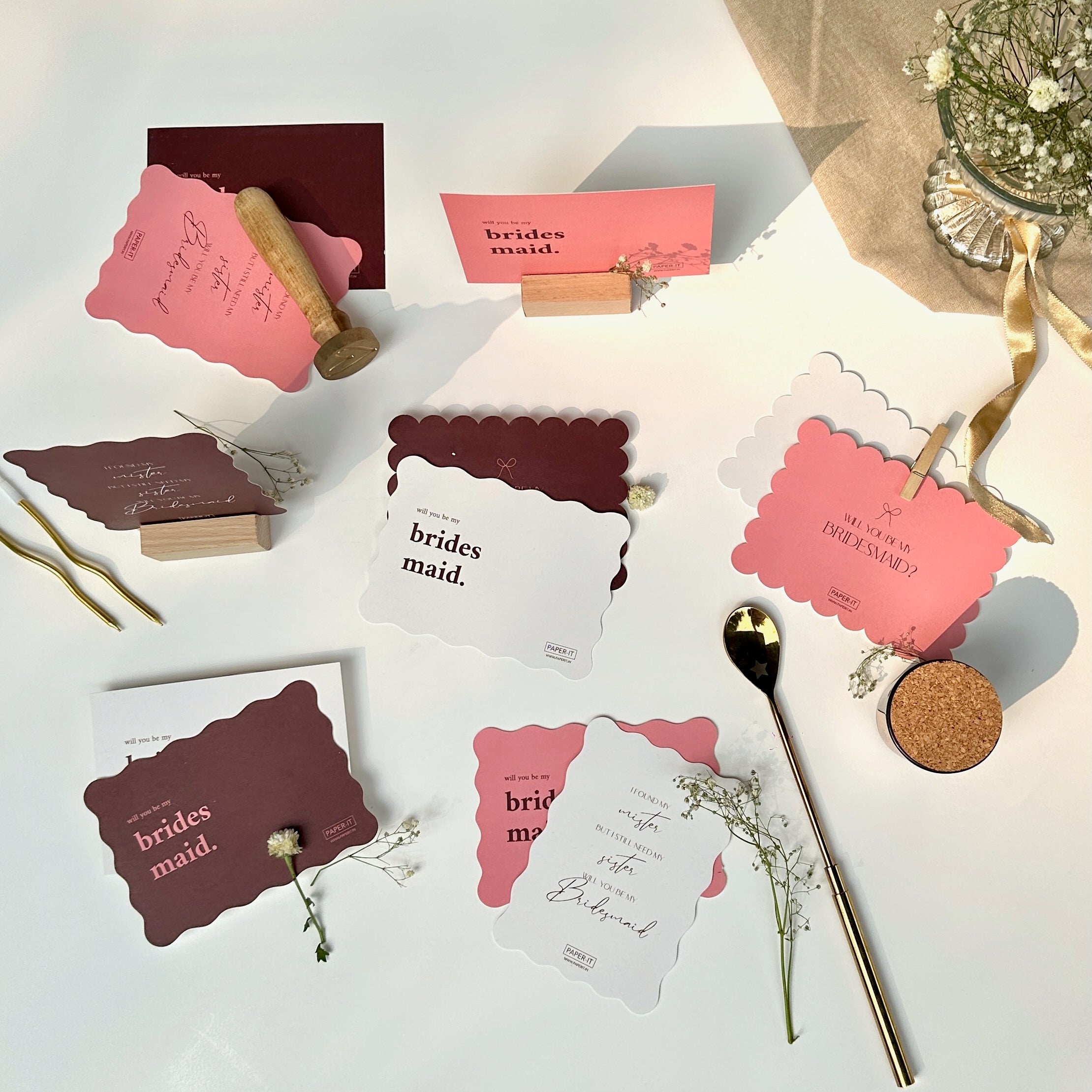 Bridesmaid cards (set of 15)