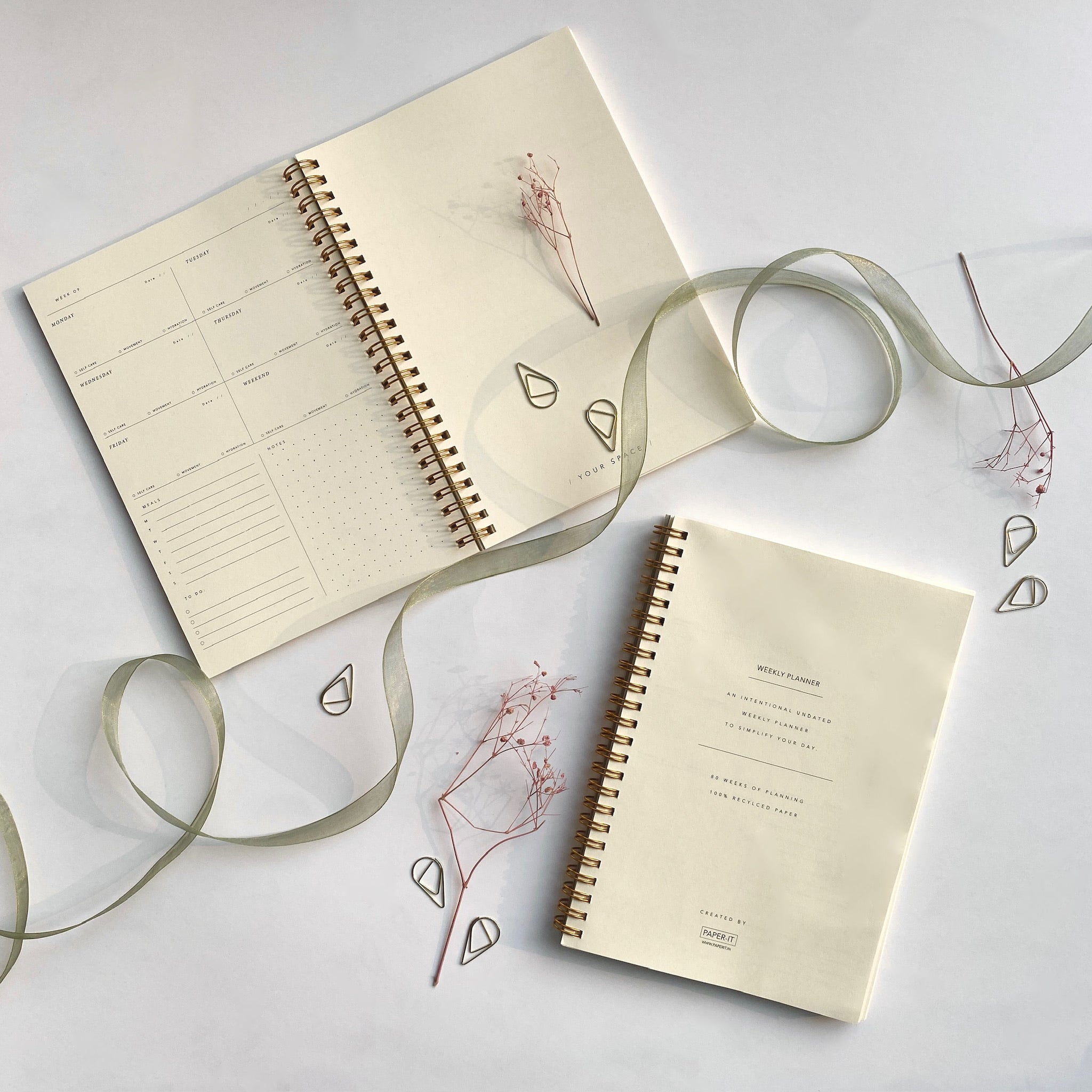 A5 evergreen planner notebook