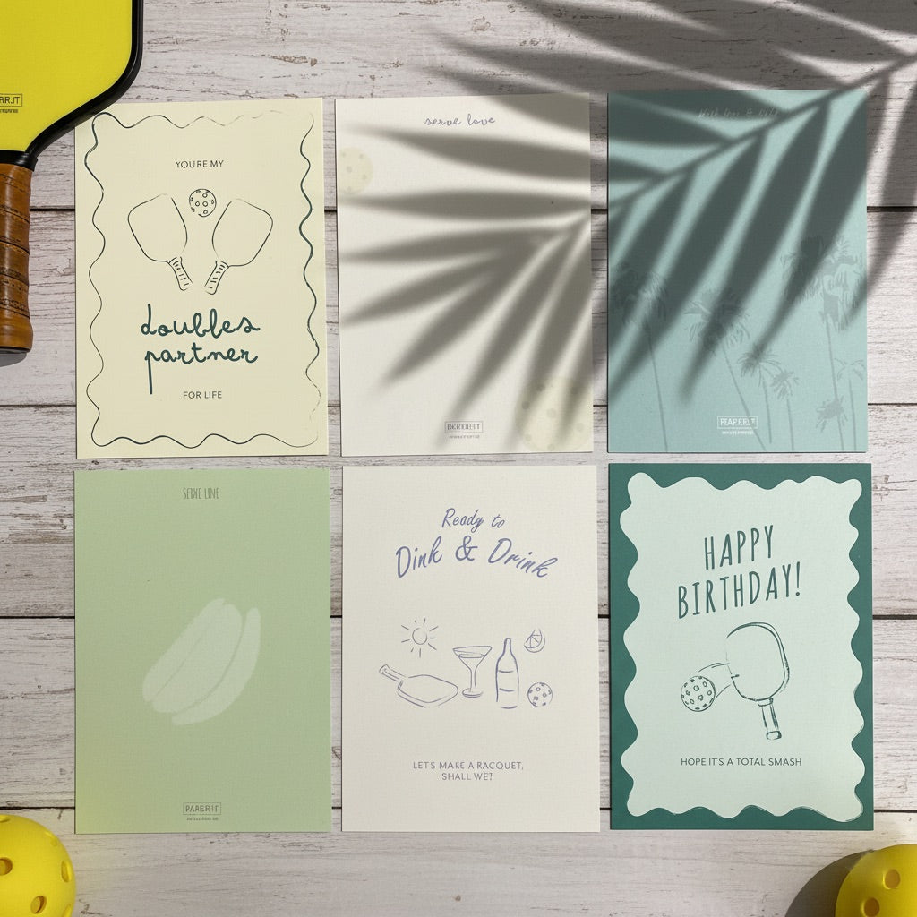 Game, Set, Cards (set of 6 note cards)