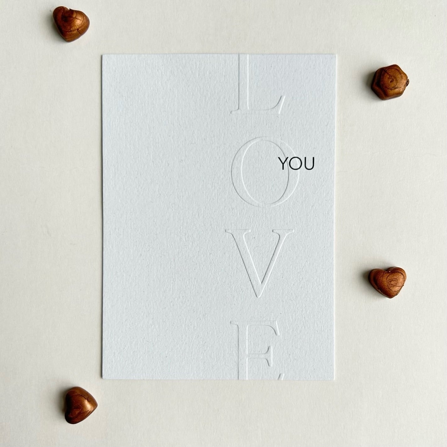 Affection embossed note cards | Set of 6