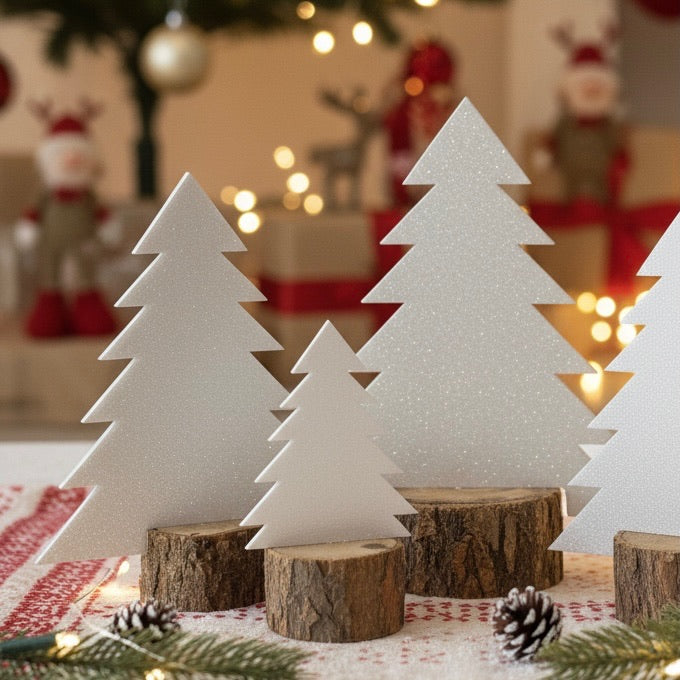 Mini Snowy Tree Set <br/> set of 3