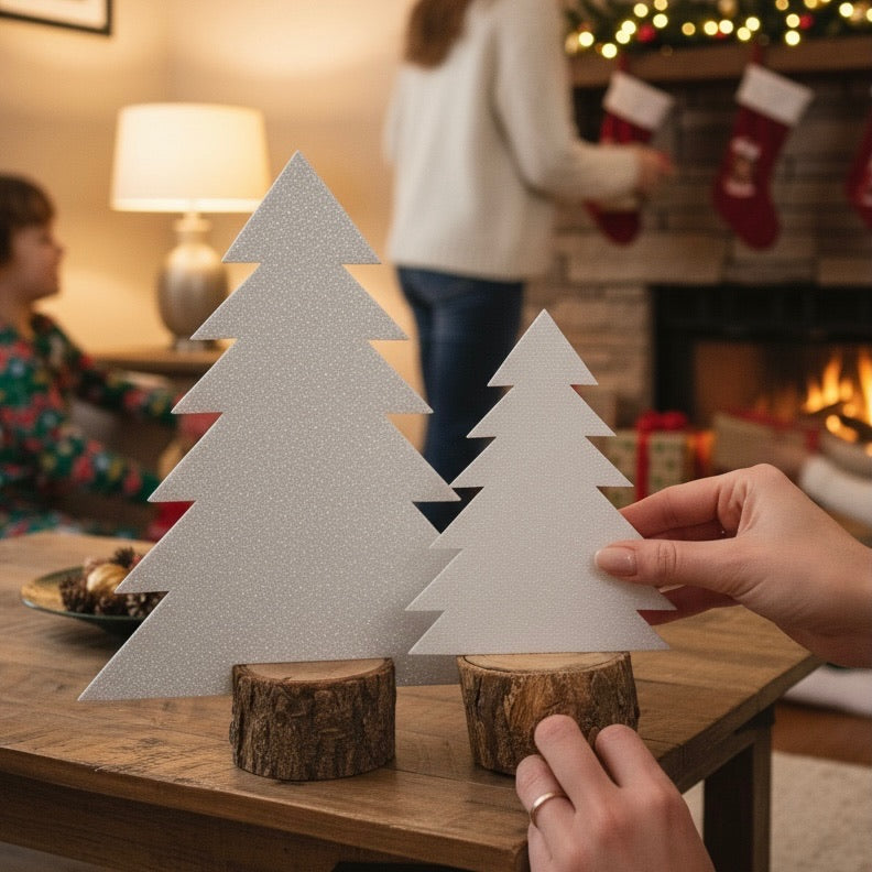 Mini Snowy Tree Set <br/> set of 3