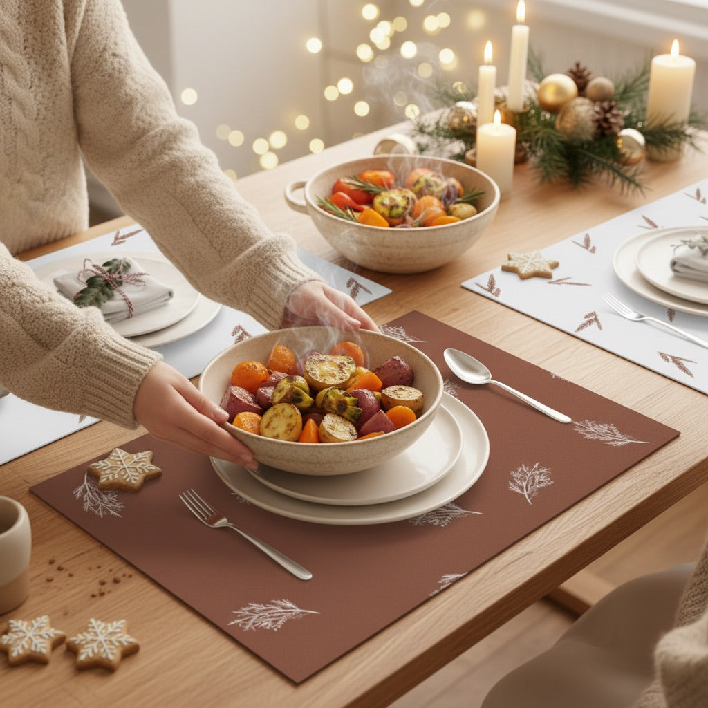 Coral Paper Tablemats <br/> Set of 50