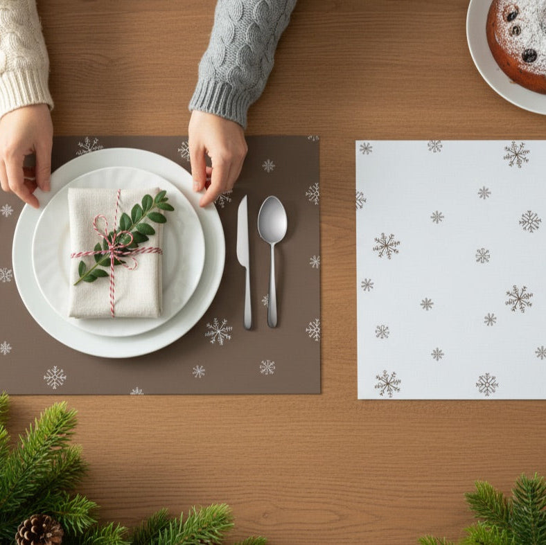 Snowflake Paper Tablemats <br/> Set of 50