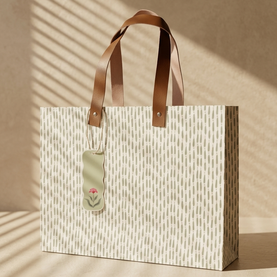 Sage Gift Bag (15 × 9.5 × 4.5 inches)