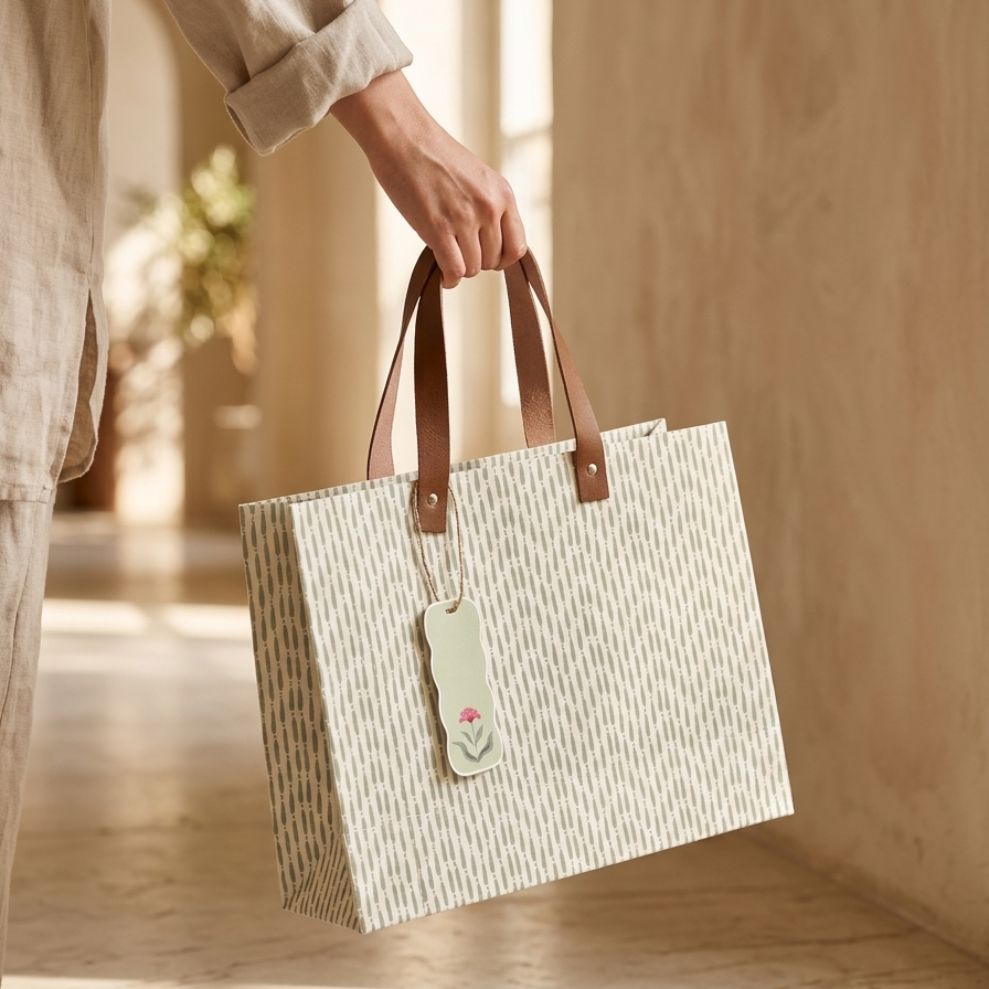 Sage Gift Bag (15 × 9.5 × 4.5 inches)