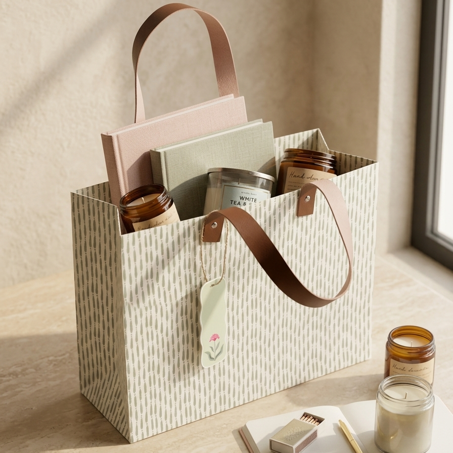 Sage Gift Bag (15 × 9.5 × 4.5 inches)