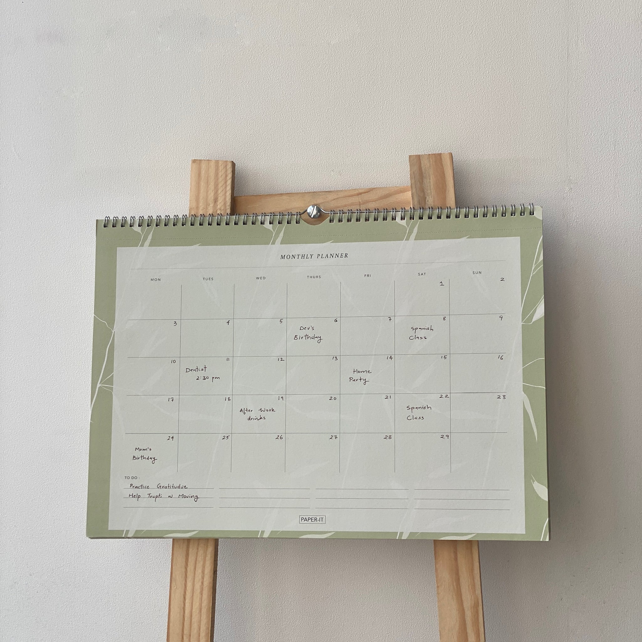 Sage monthly planner