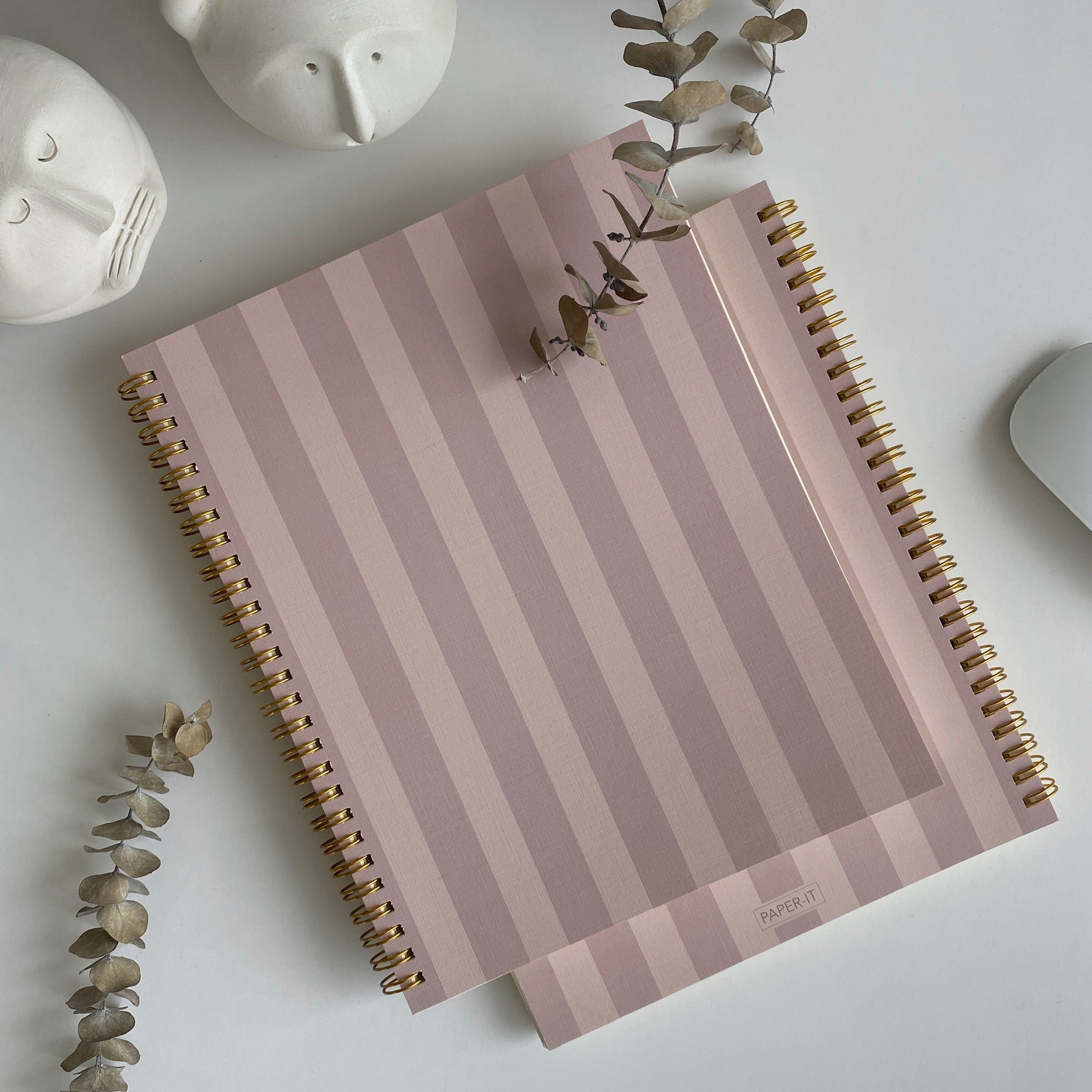 Blush stripes notebook