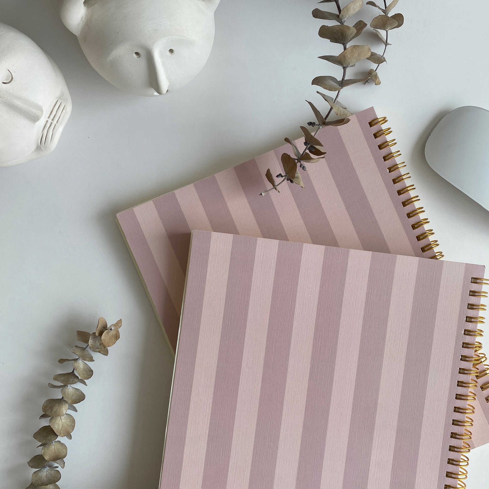 Blush stripes notebook