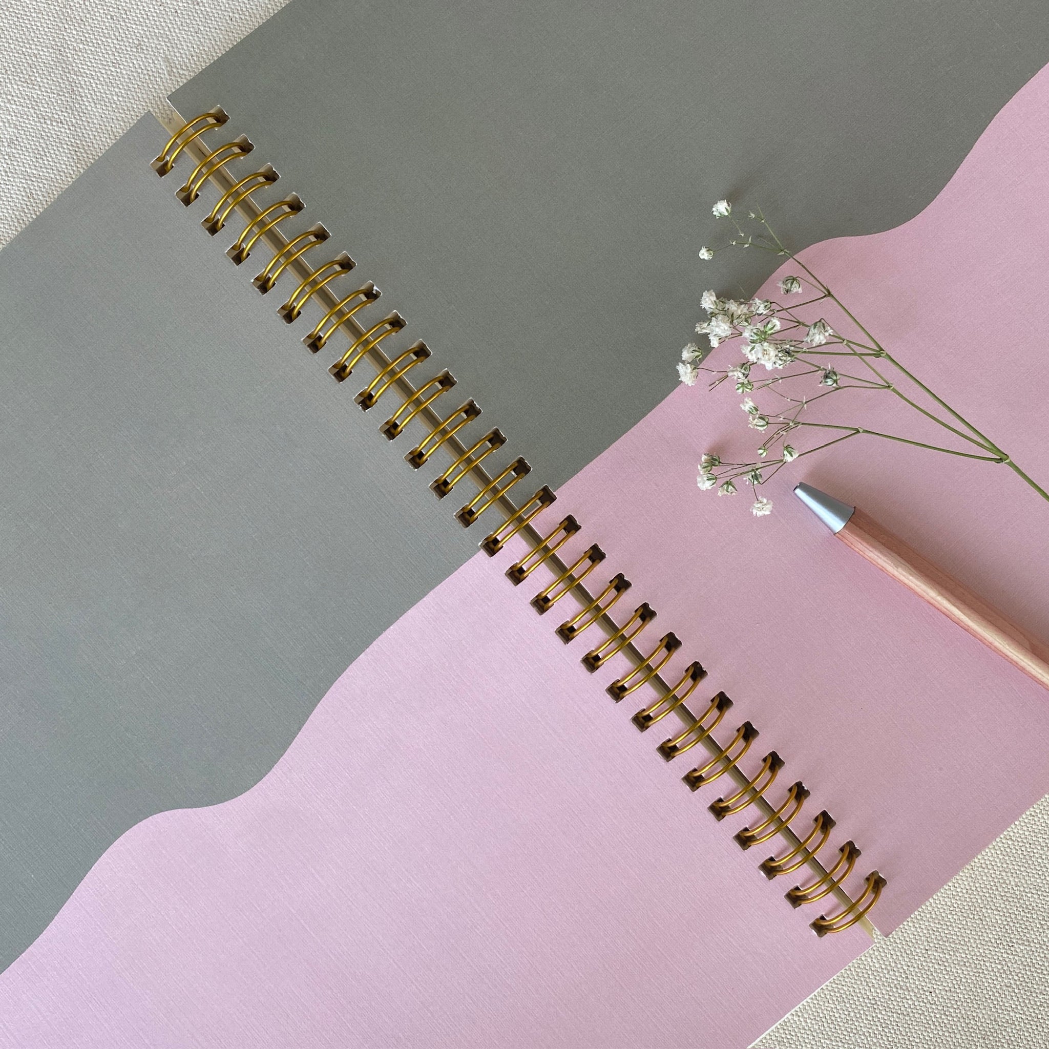 Pebble and rose notebook